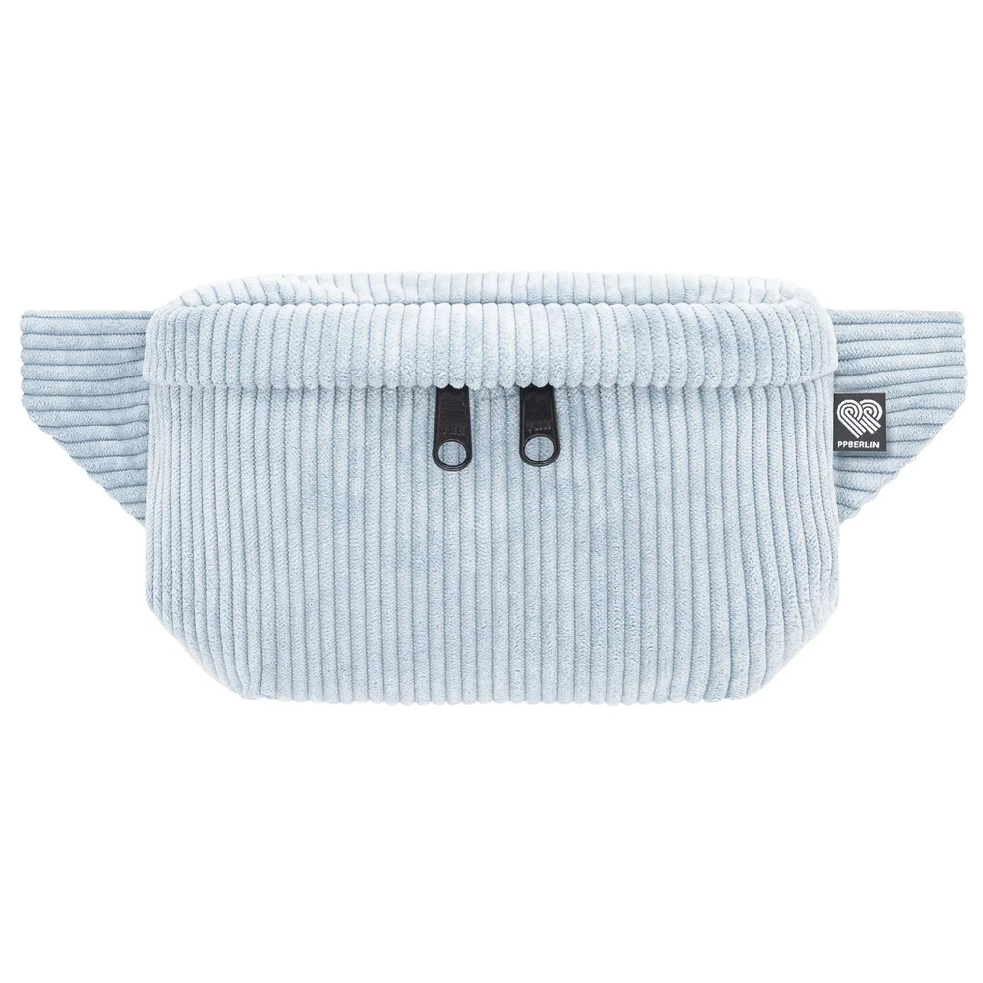Bauchtasche Eckig klein, Cord Hellblau Vorderansicht (0) #farbe_Hellblau