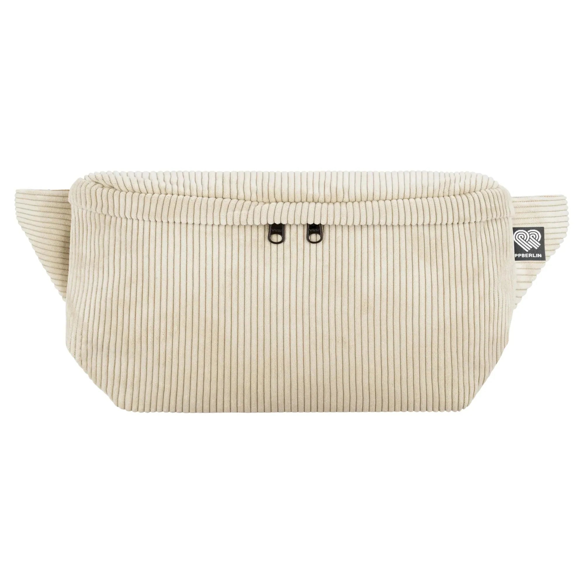 Bauchtasche groß, Cord Beige Vorderansicht (8) #farbe_Beige