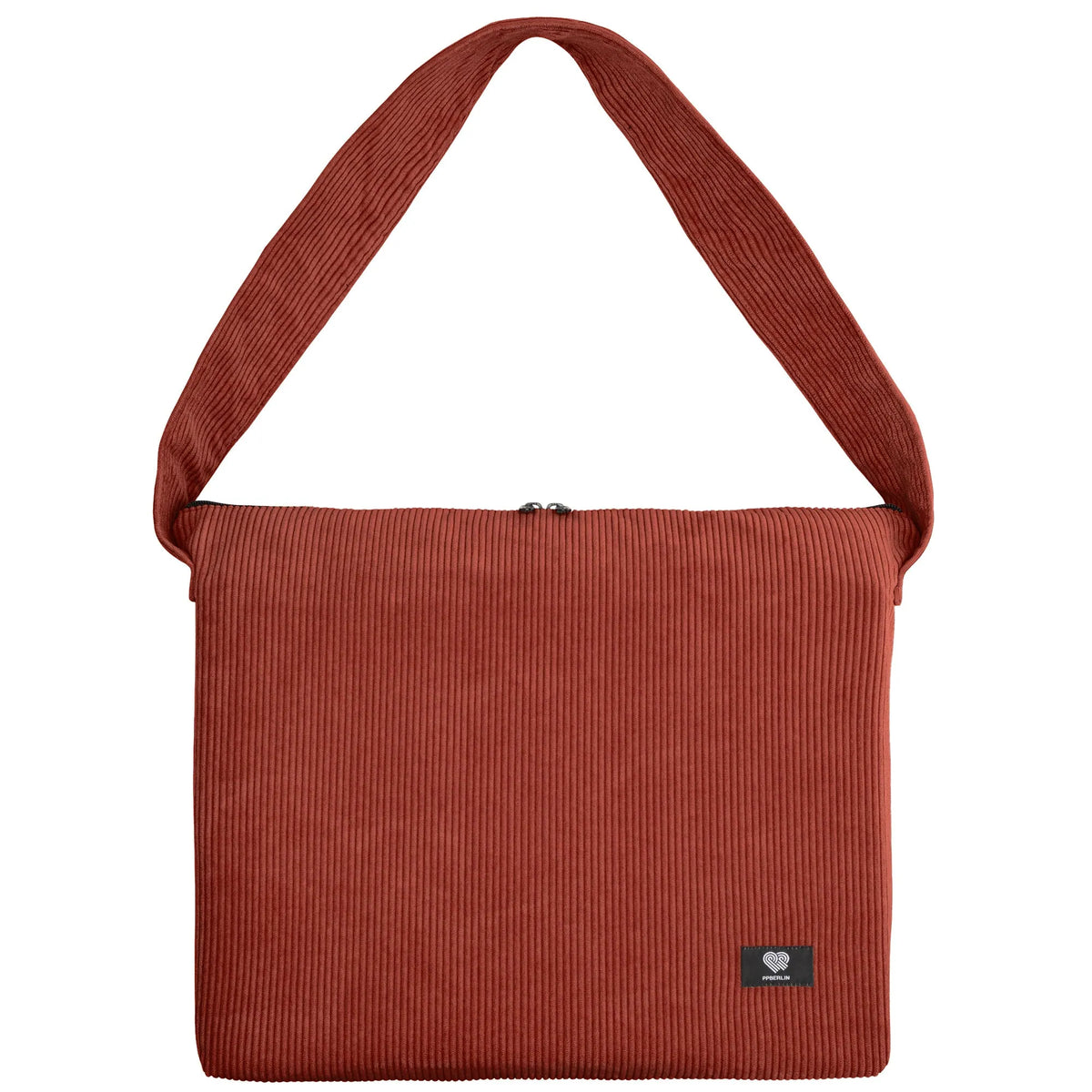 Schultertasche Groß Cord Blutorange Vorderansicht (0) #farbe_Blutorange