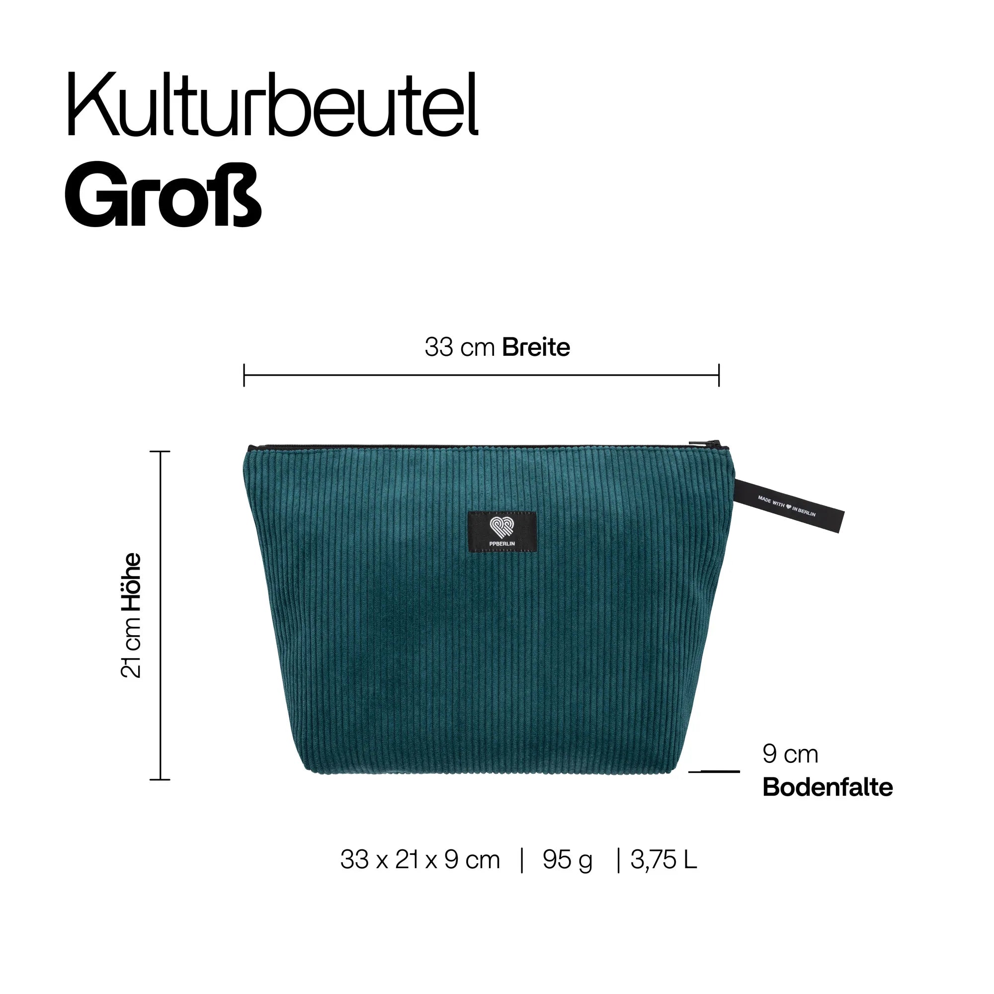 Kulturbeutel groß Cord Petrol Technische Zeichnung (2) #farbe_Petrol