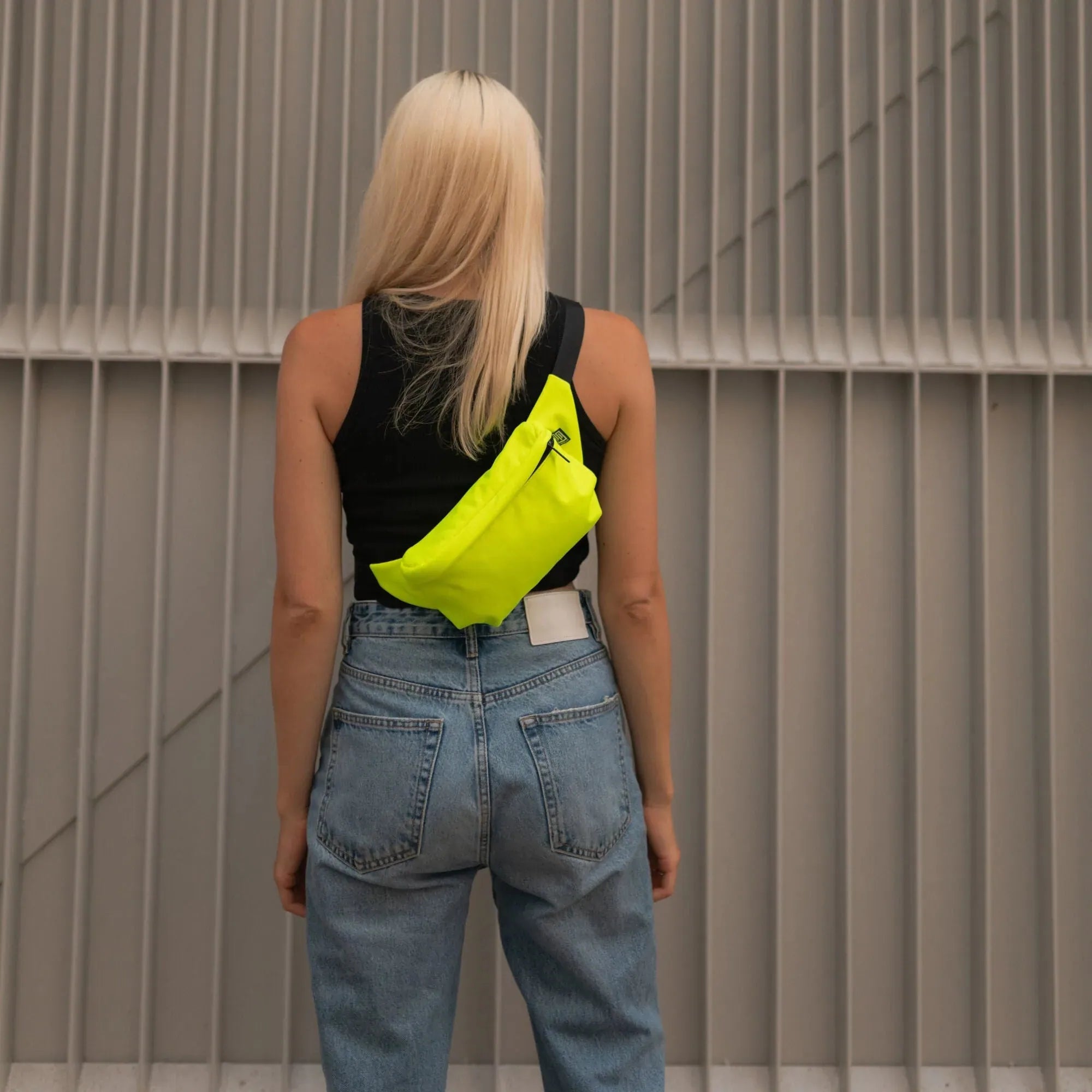 Bauchtasche eckig, Softshell Neongelb Mood2 (4) #farbe_Neongelb