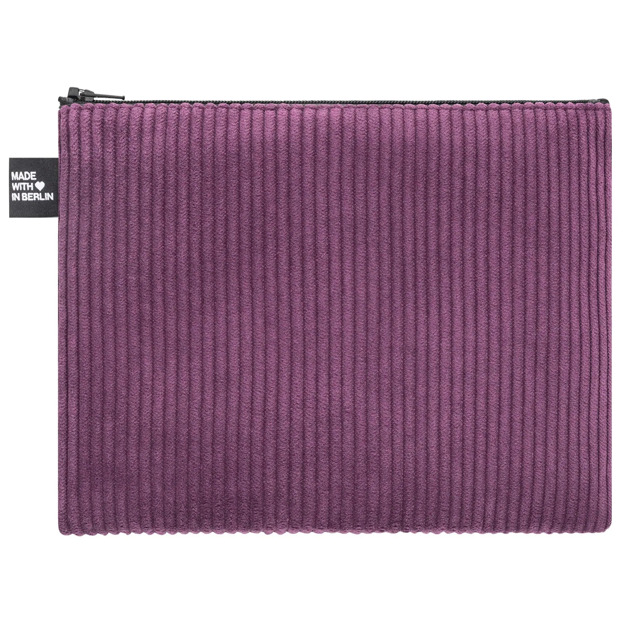 Etui Groß in auberginefarbenem Cord Rückseite #farbe_aubergine
