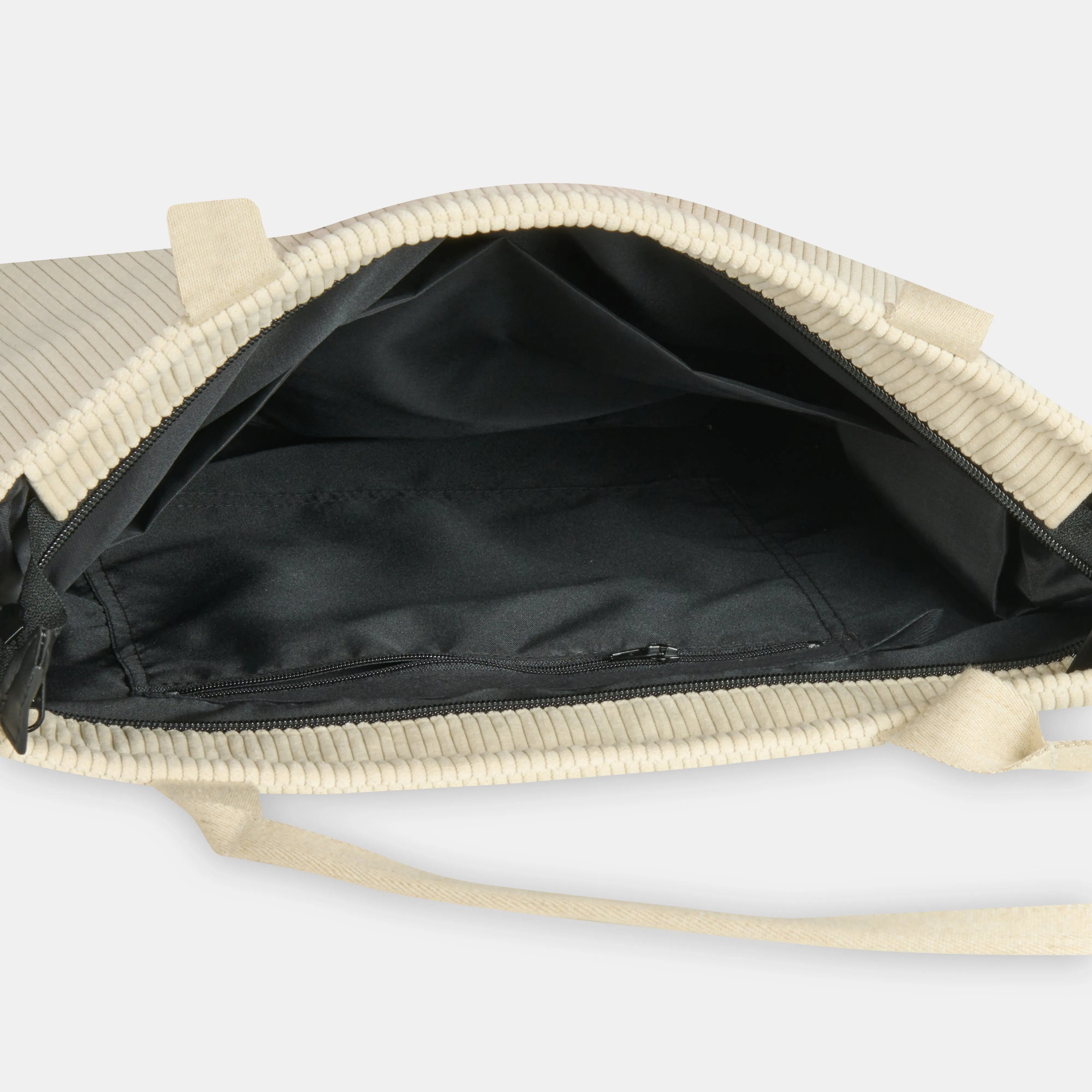 Shopperbag Cord Beige Innenansicht #farbe_Beige