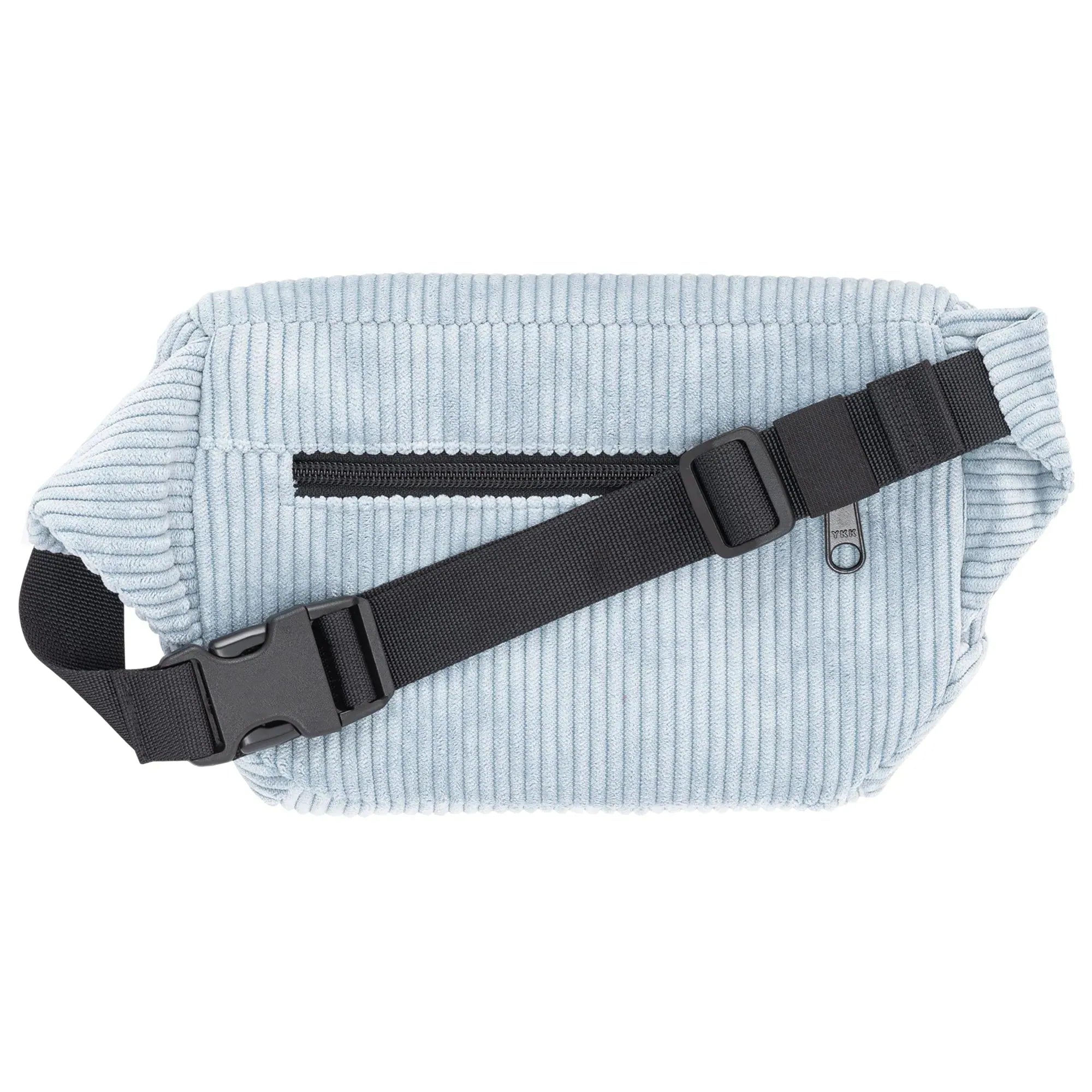 Bauchtasche eckig, Cord Hellblau Rückansicht (1) #farbe_hellblau