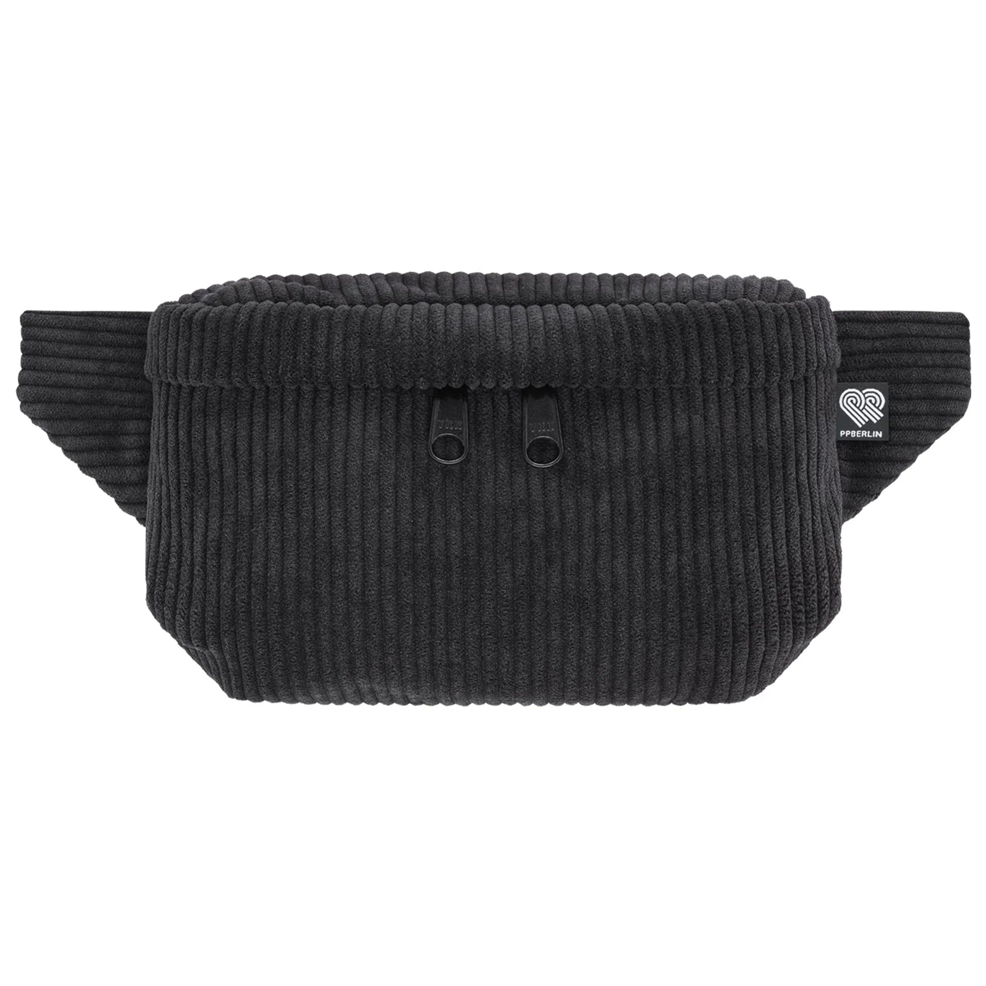 Bauchtasche Eckig klein, Cord Schwarz Vorderansicht (0) #farbe_Schwarz