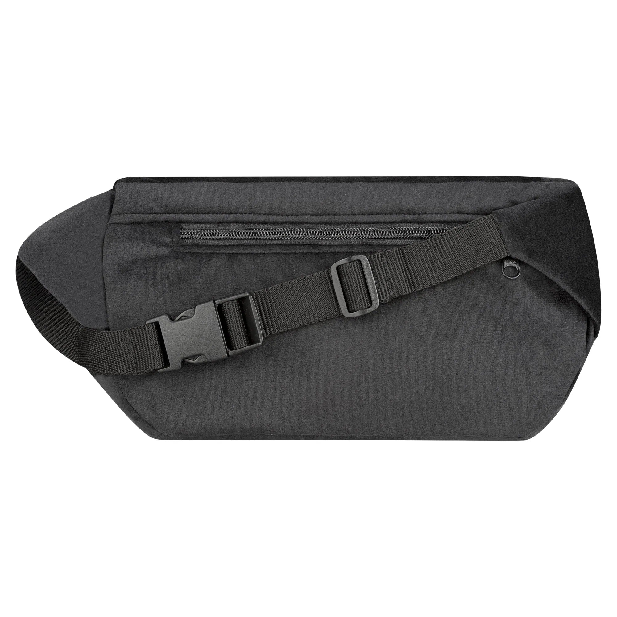 Bauchtasche groß, Samt Schwarz Rückansicht (1) #farbe_Schwarz