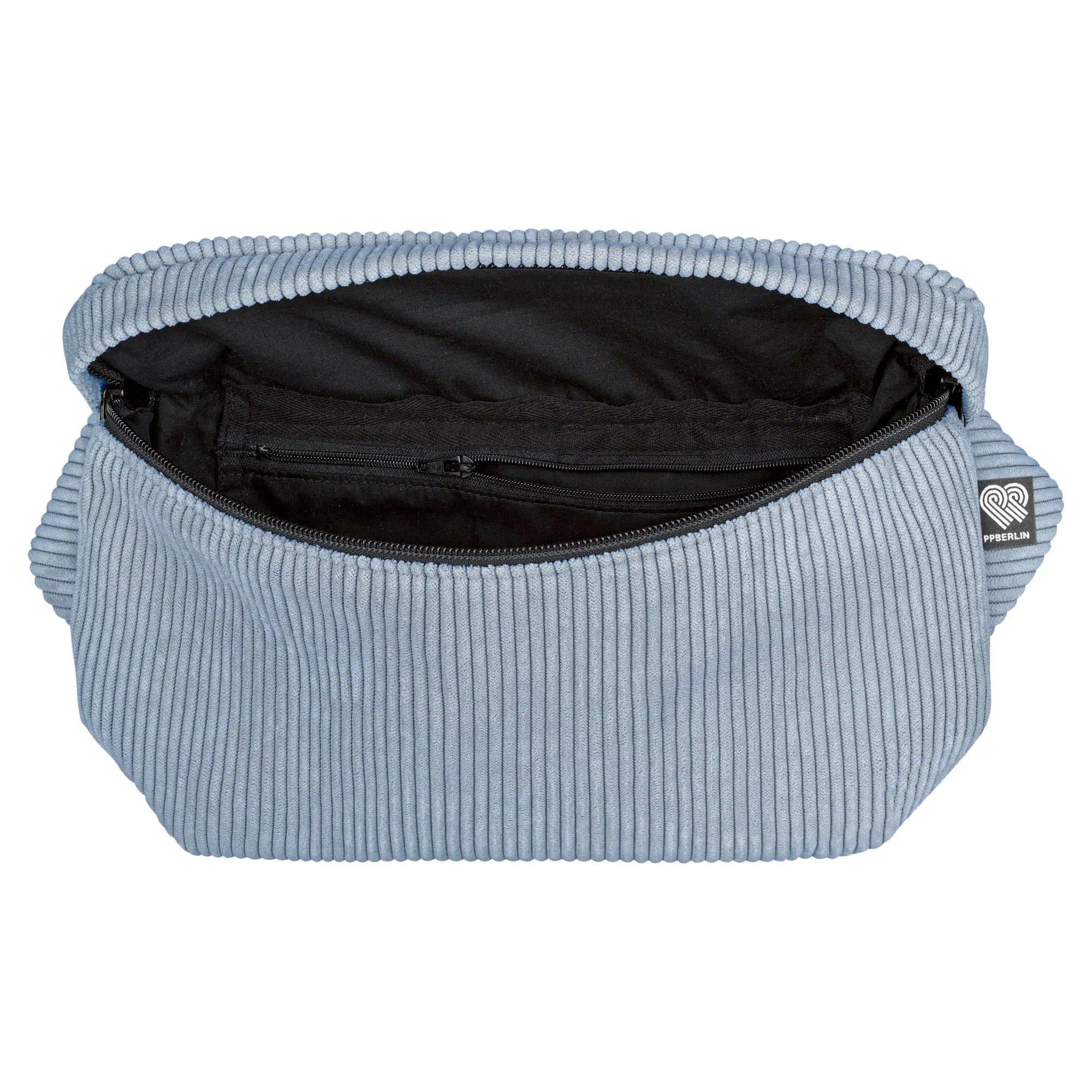 Bauchtasche groß, Cord hellblau Innenansicht (2) #farbe_hellblau