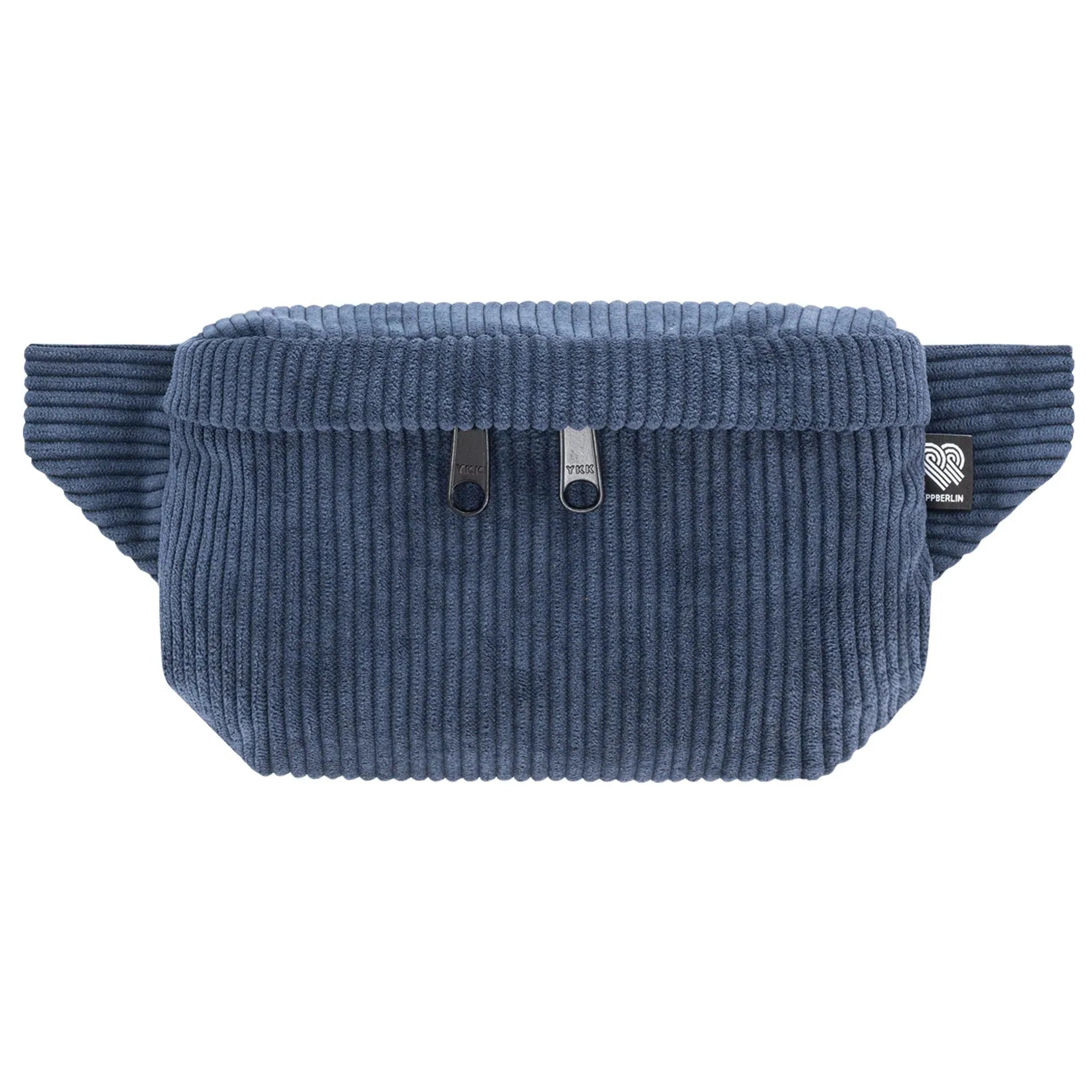 Bauchtasche Eckig klein, Cord Dunkelblau Vorderansicht (0) #farbe_Dunkelblau