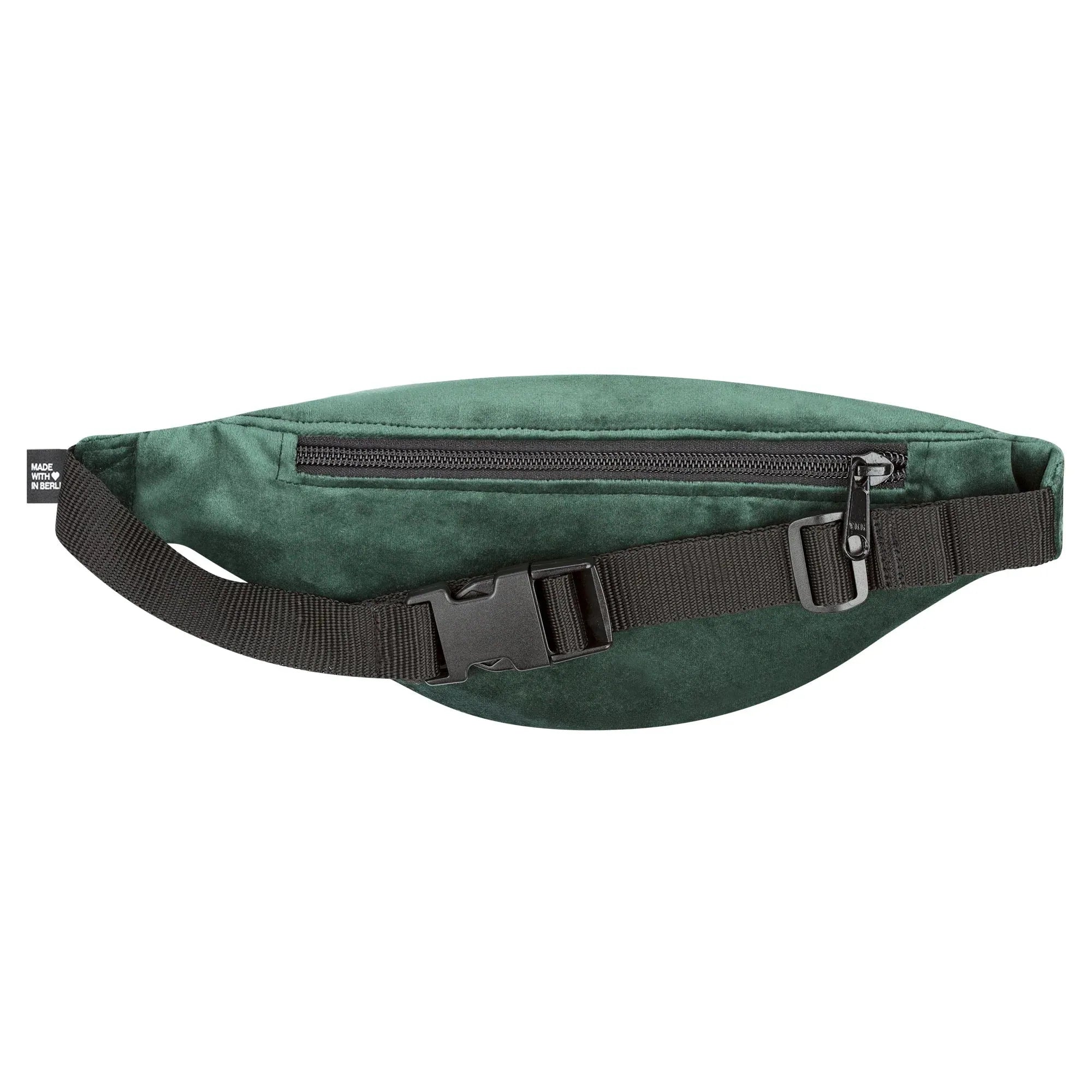 Bauchtasche schmal, Samt Grün Rückansicht (2) #farbe_Grün