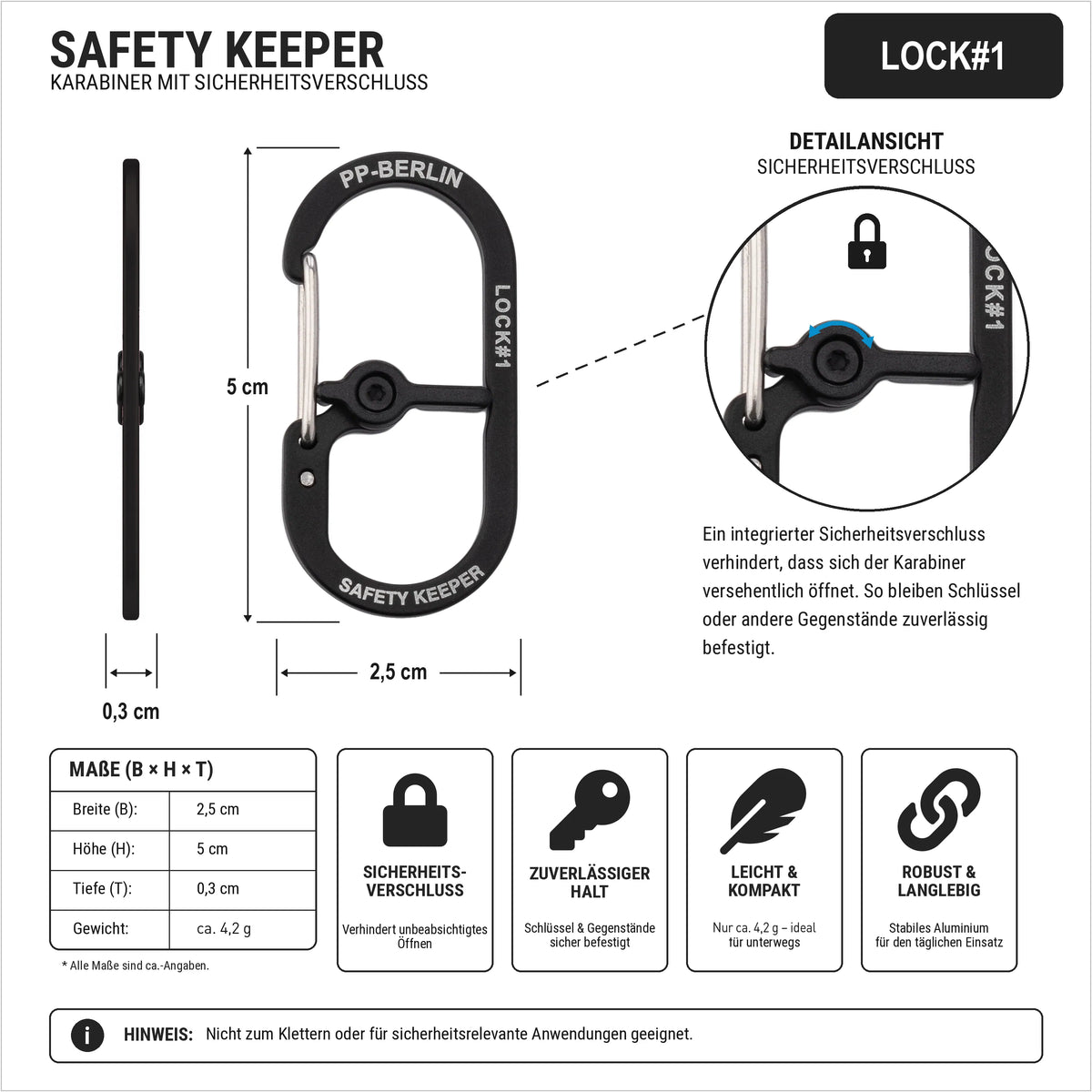 Safety Keeper PP-Berlin Schwarz Technische Zeichnung (3) #farbe_Schwarz