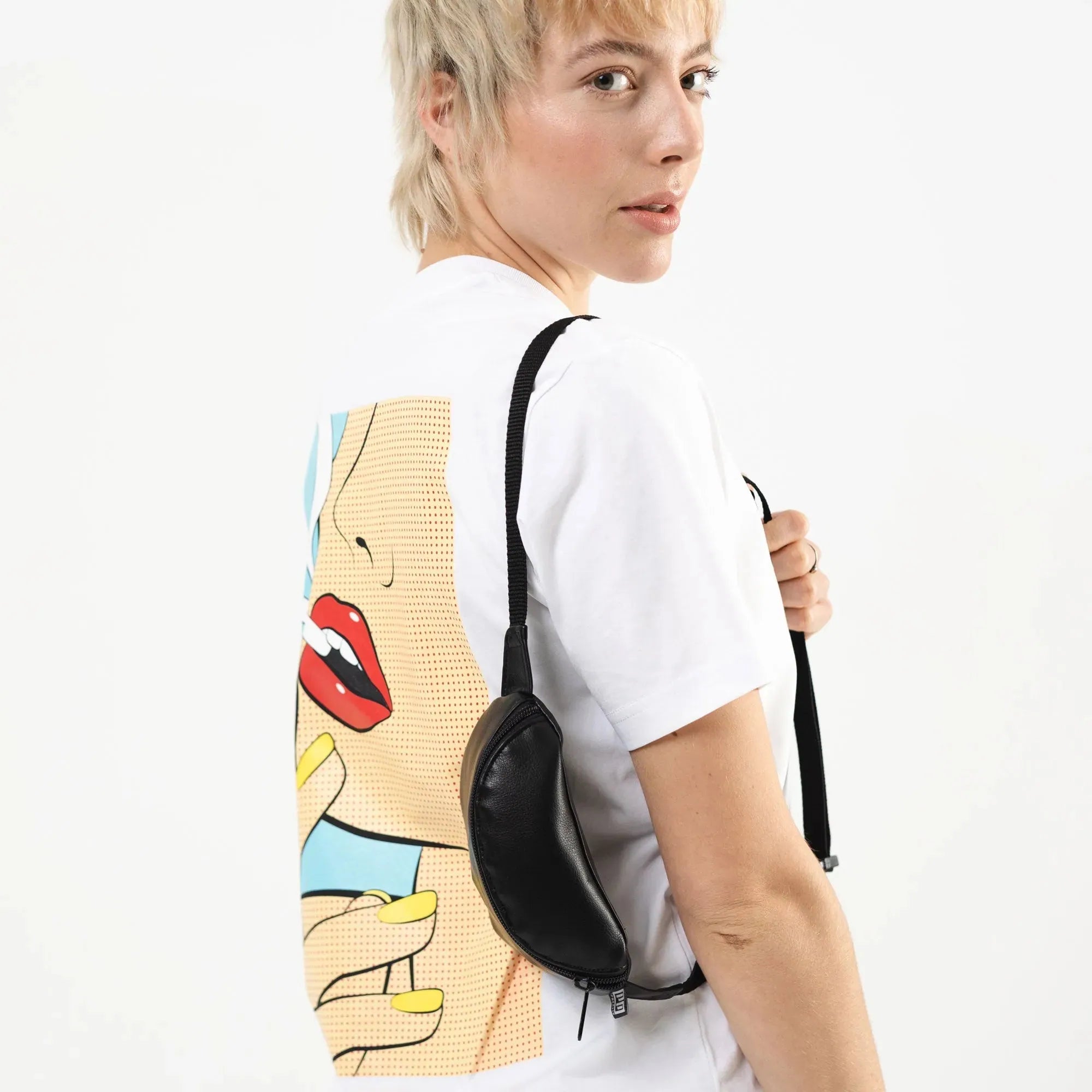 Bauchtasche Kunstleder Mini (3) #farbe_Schwarz