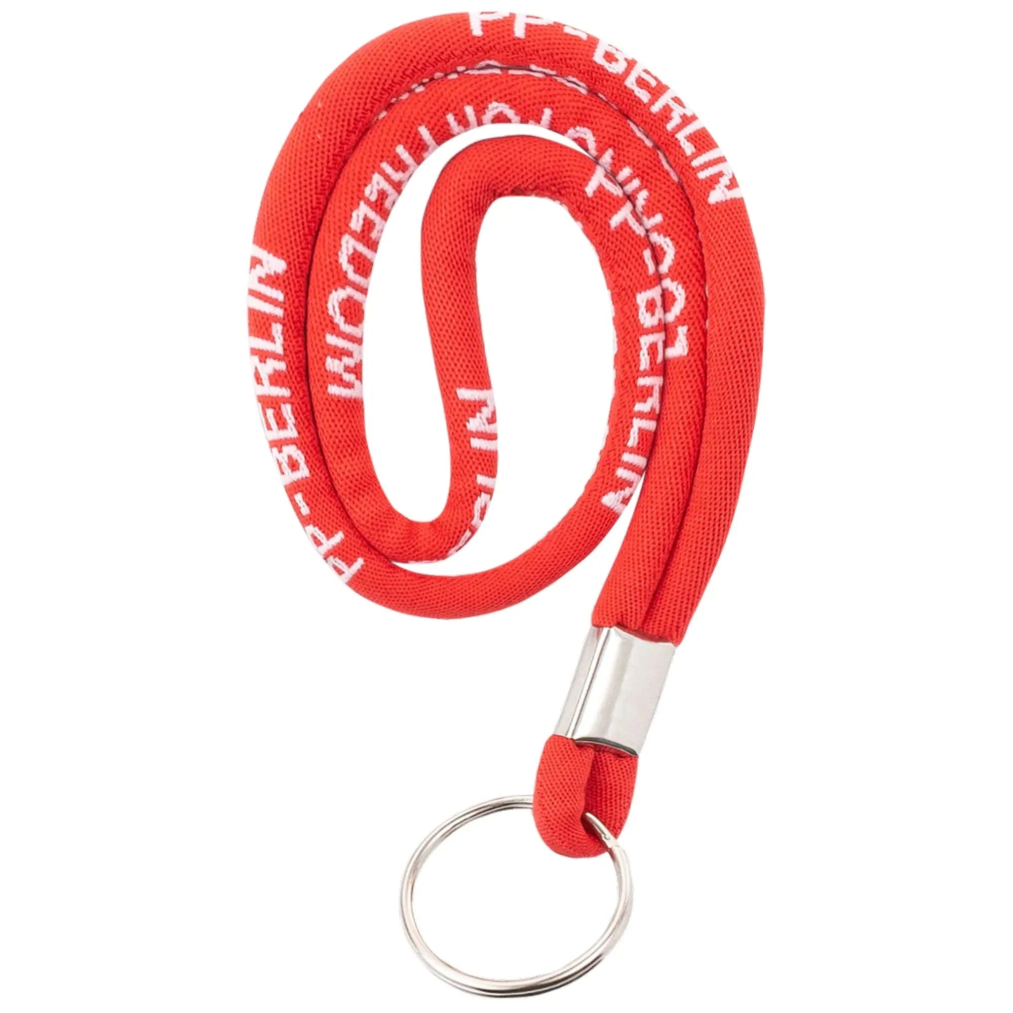 PP-Berlin Lanyard / kurzes Schlüsselband Rot Detail2 (2) #farbe_Rot