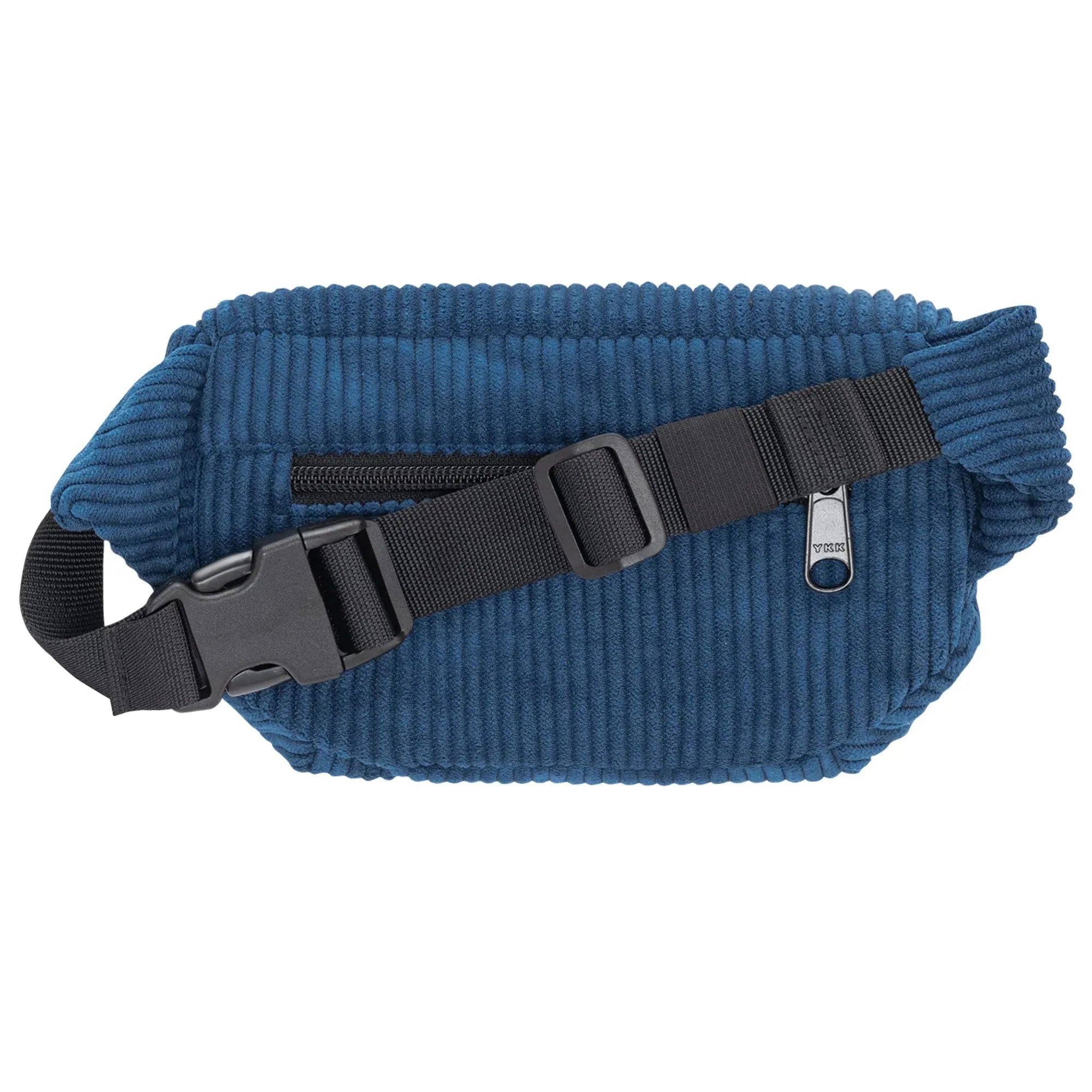 Bauchtasche Eckig klein, Cord Blau Rückansicht (1) #farbe_Blau