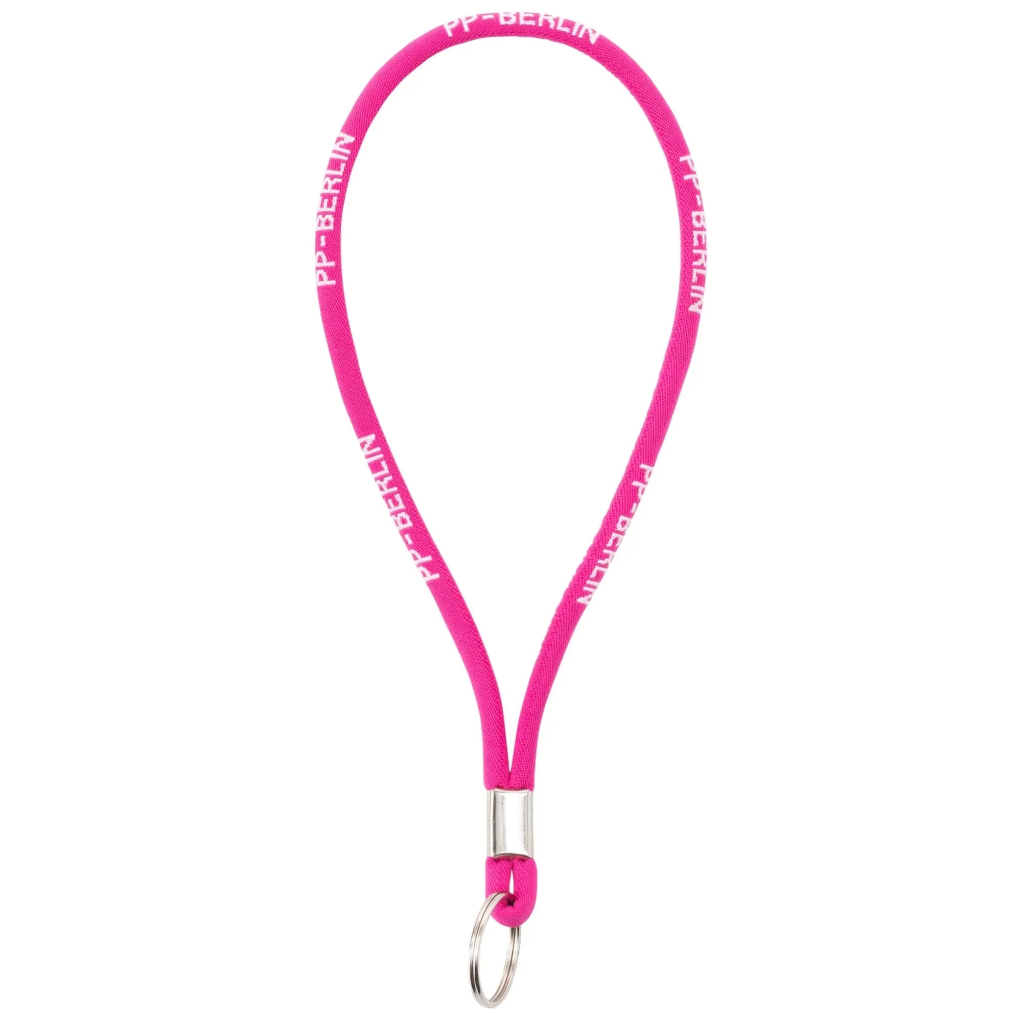 PP-Berlin Lanyard / kurzes Schlüsselband Pink Vorderansicht (0) #farbe_Pink