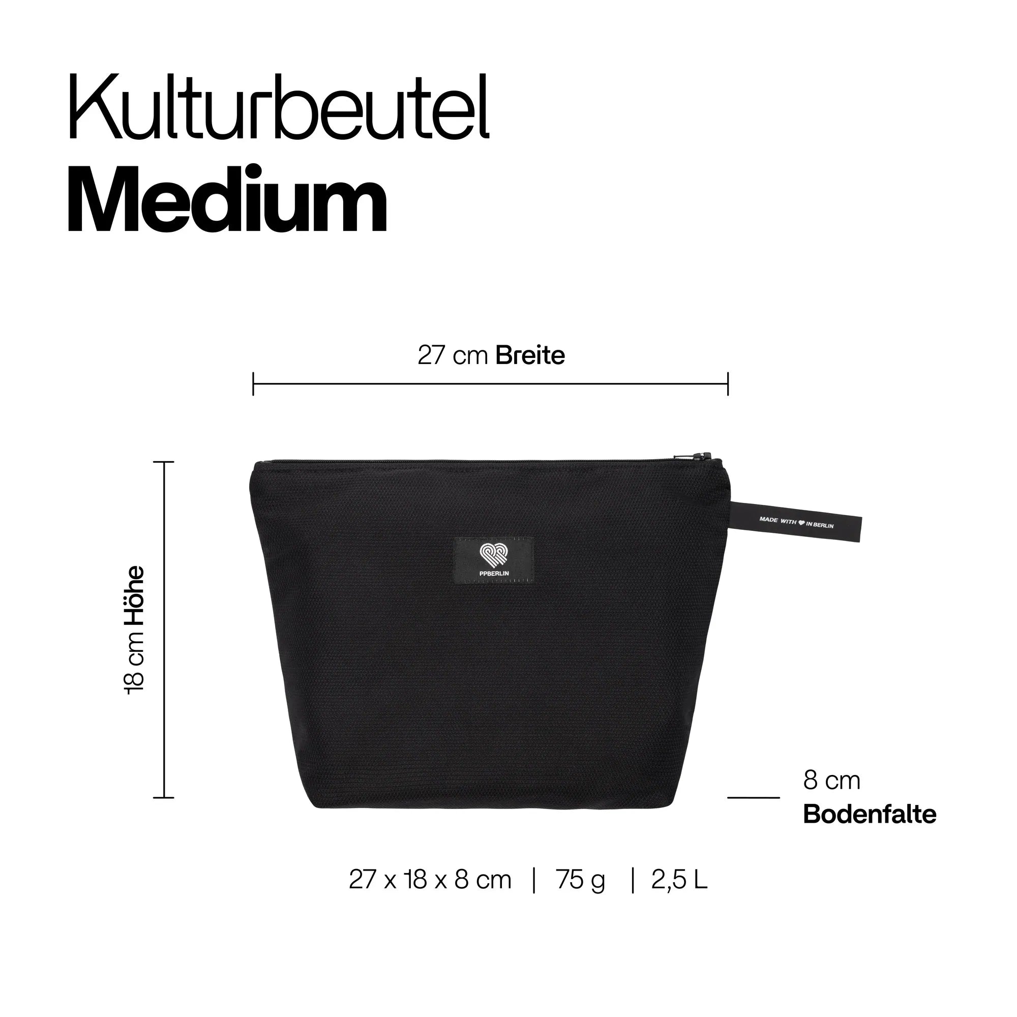 Kulturbeutel Medium Meeresplastik