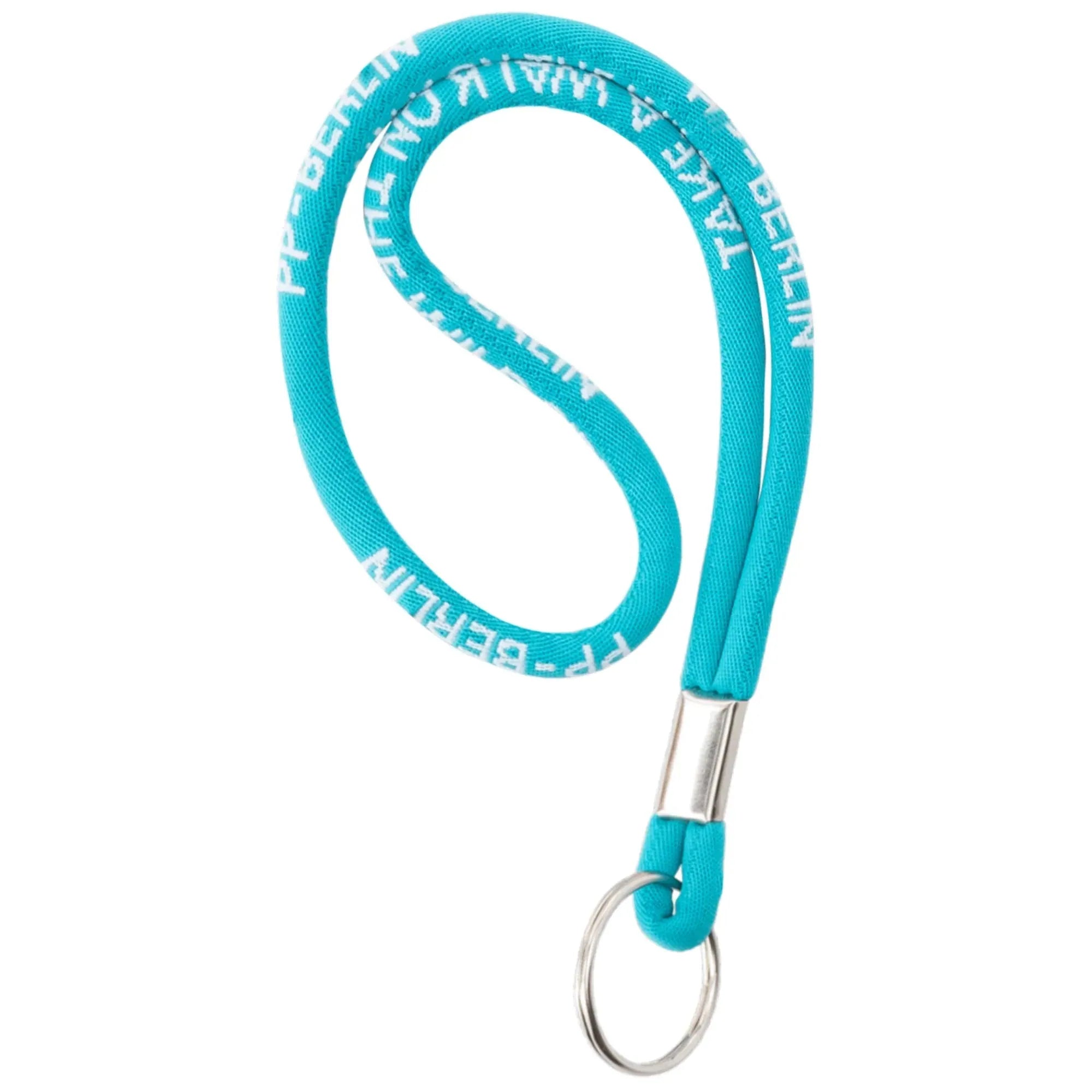 PP-Berlin Lanyard / kurzes Schlüsselband Türkis Rückansicht (1) #farbe_Türkis