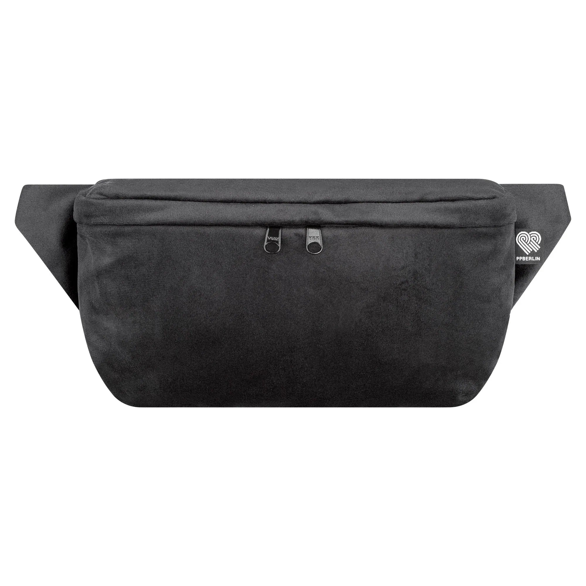 Bauchtasche groß, Samt Schwarz Vorderansicht (0) #farbe_Schwarz