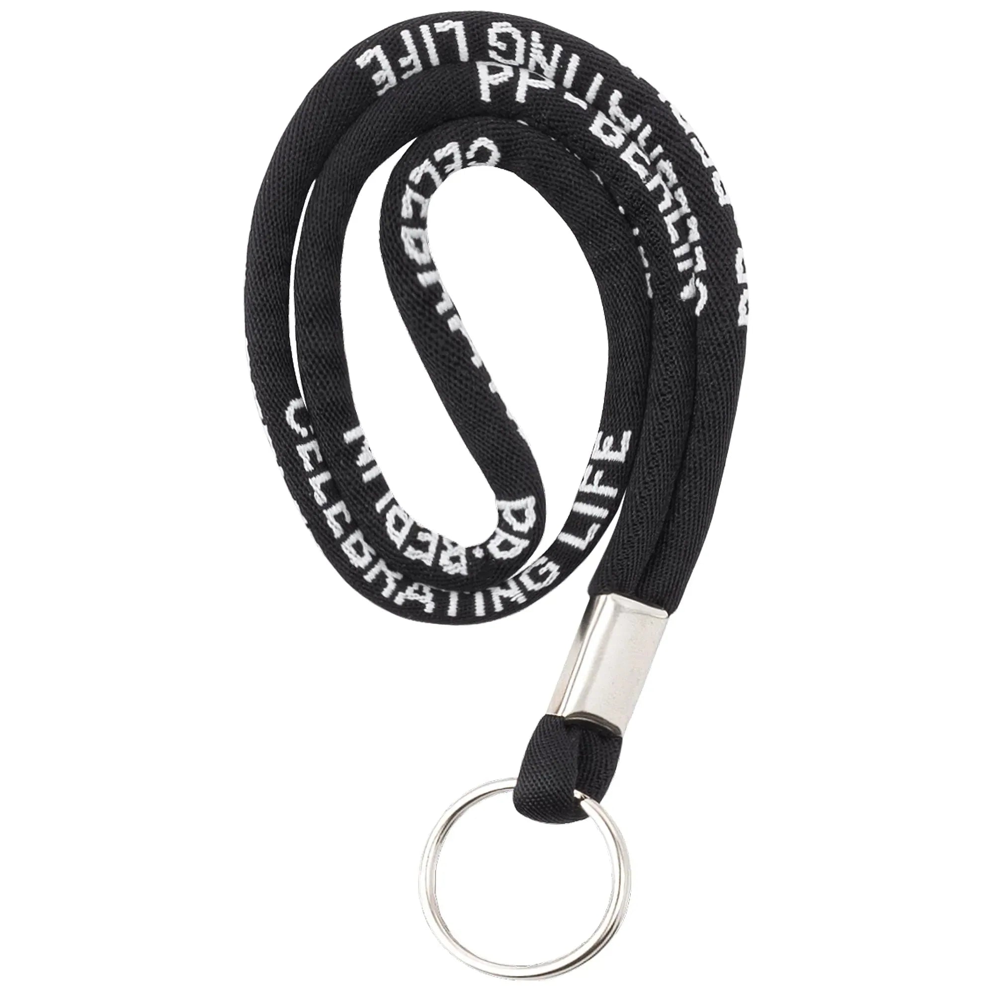 PP-Berlin Lanyard / kurzes Schlüsselband Schwarz Detail2 (2) #farbe_Schwarz