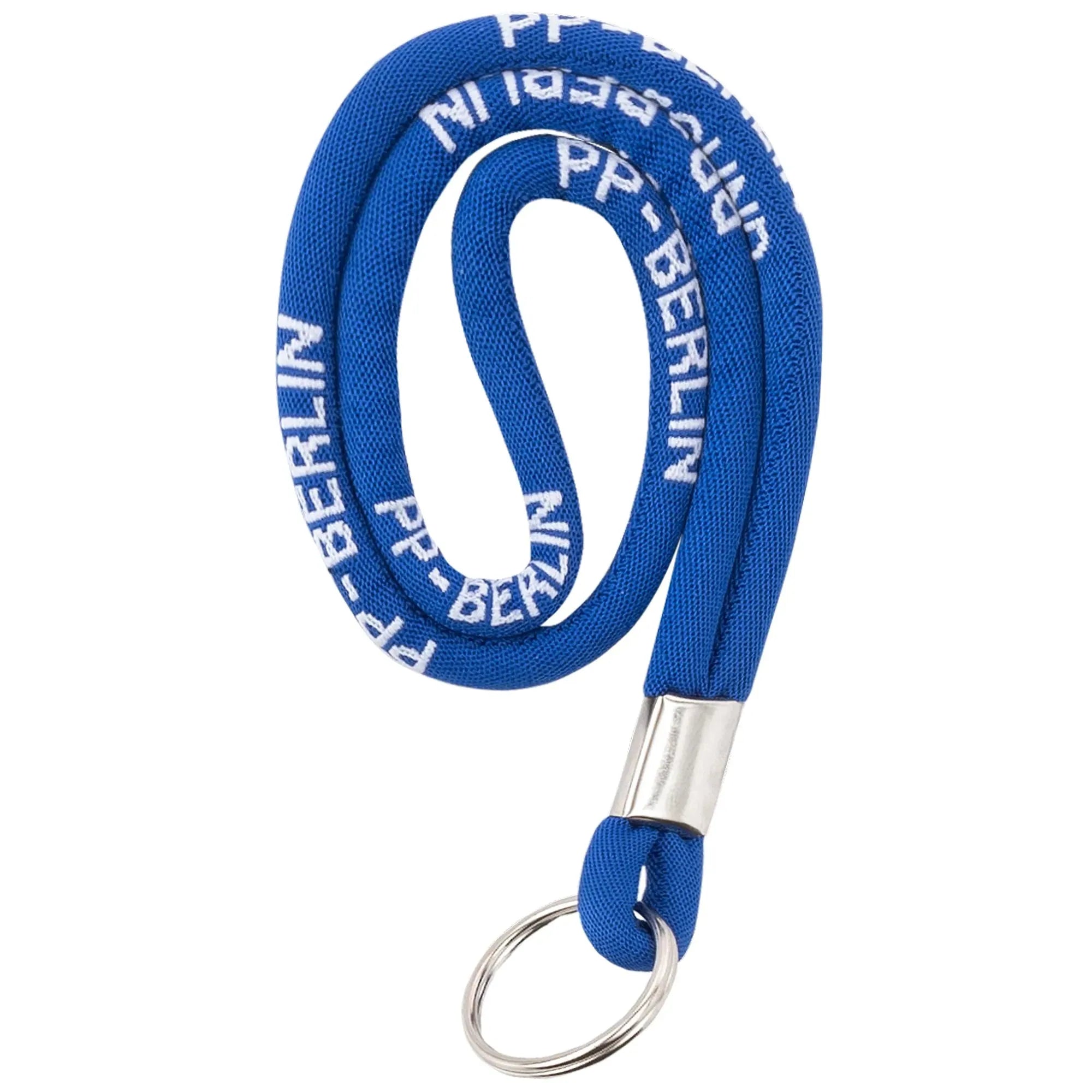 PP-Berlin Lanyard / kurzes Schlüsselband Marineblau Detail2 (2) #farbe_Marineblau