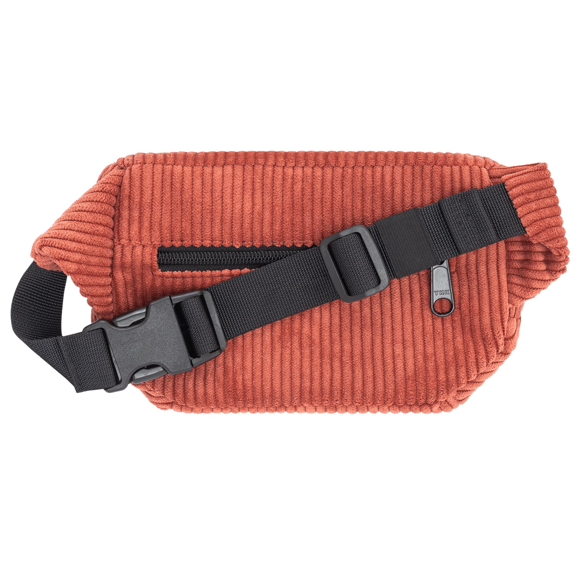 Bauchtasche Eckig klein, Cord Blutorange Rückansicht (1) #farbe_Blutorange