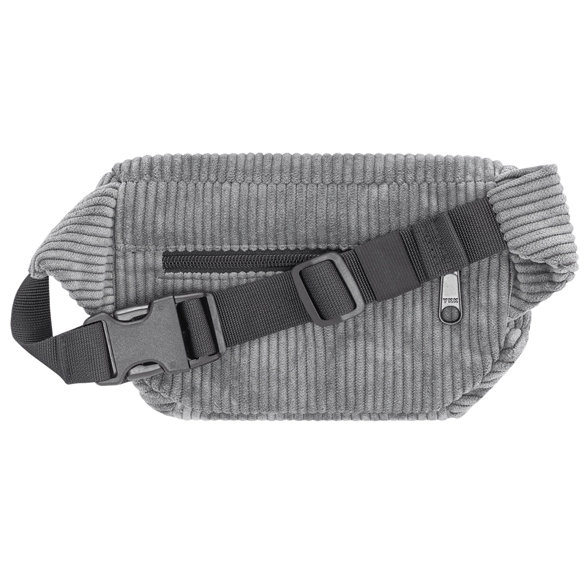 Bauchtasche Eckig klein, Cord Grau Rückansicht (1) #farbe_Grau