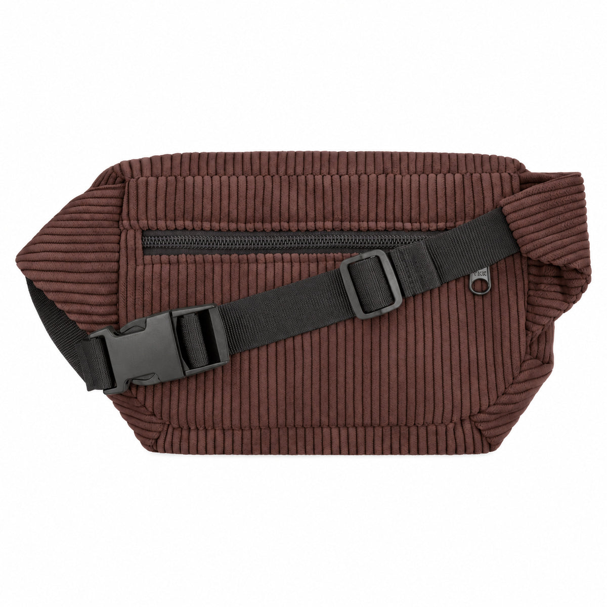 Bauchtasche eckig, Cord Dunkelbraun Rückansicht (1) #farbe_Dunkelbraun