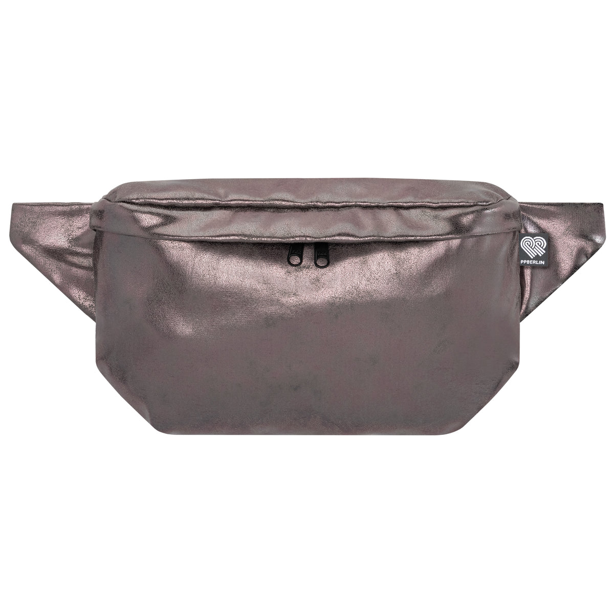 Bauchtasche Groß in Kunstleder Glitter Vorderseite (0) #farbe_grau