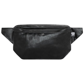 Bauchtasche Groß in Kunstleder Glitter Vorderseite (0) #farbe_schwarz