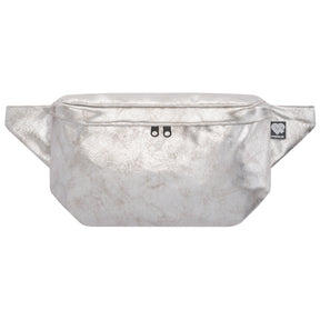 Bauchtasche Groß in Kunstleder Glitter Vorderseite (0) #farbe_silber