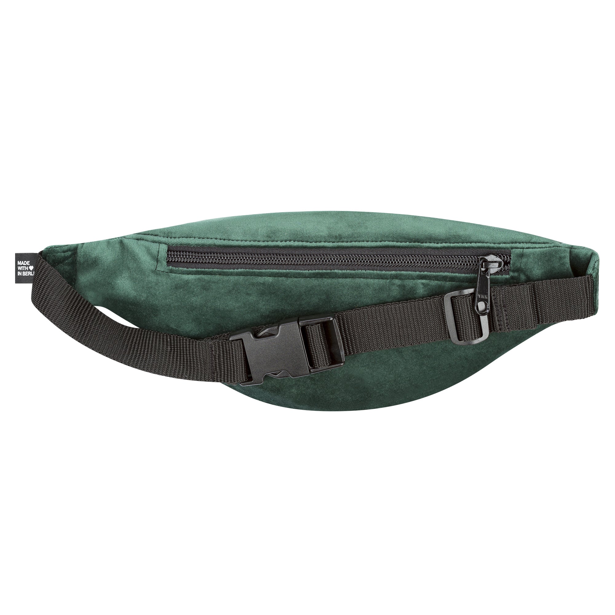 Bauchtasche Samt Schmal Rücksansicht (1) #farbe_Grün