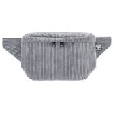 Bauchtasche eckig, Cord Grau Vorderansicht (0) #farbe_grau