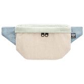 Bauchtasche eckig klein, Cord Farbtrio (0) #farbe_Beige / Mint / Hellblau