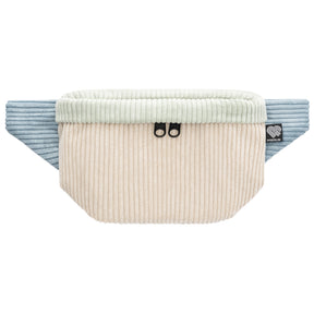 Bauchtasche eckig klein, Cord Farbtrio (0) #farbe_Beige / Mint / Hellblau