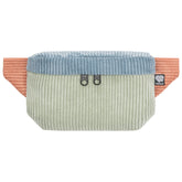 Bauchtasche eckig klein, Cord Farbtrio (0) #farbe_Mint / Hellblau / Rosa