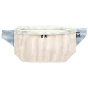 Bauchtasche groß, Cord Farbtrio (0) #farbe_Beige / Mint / Hellblau