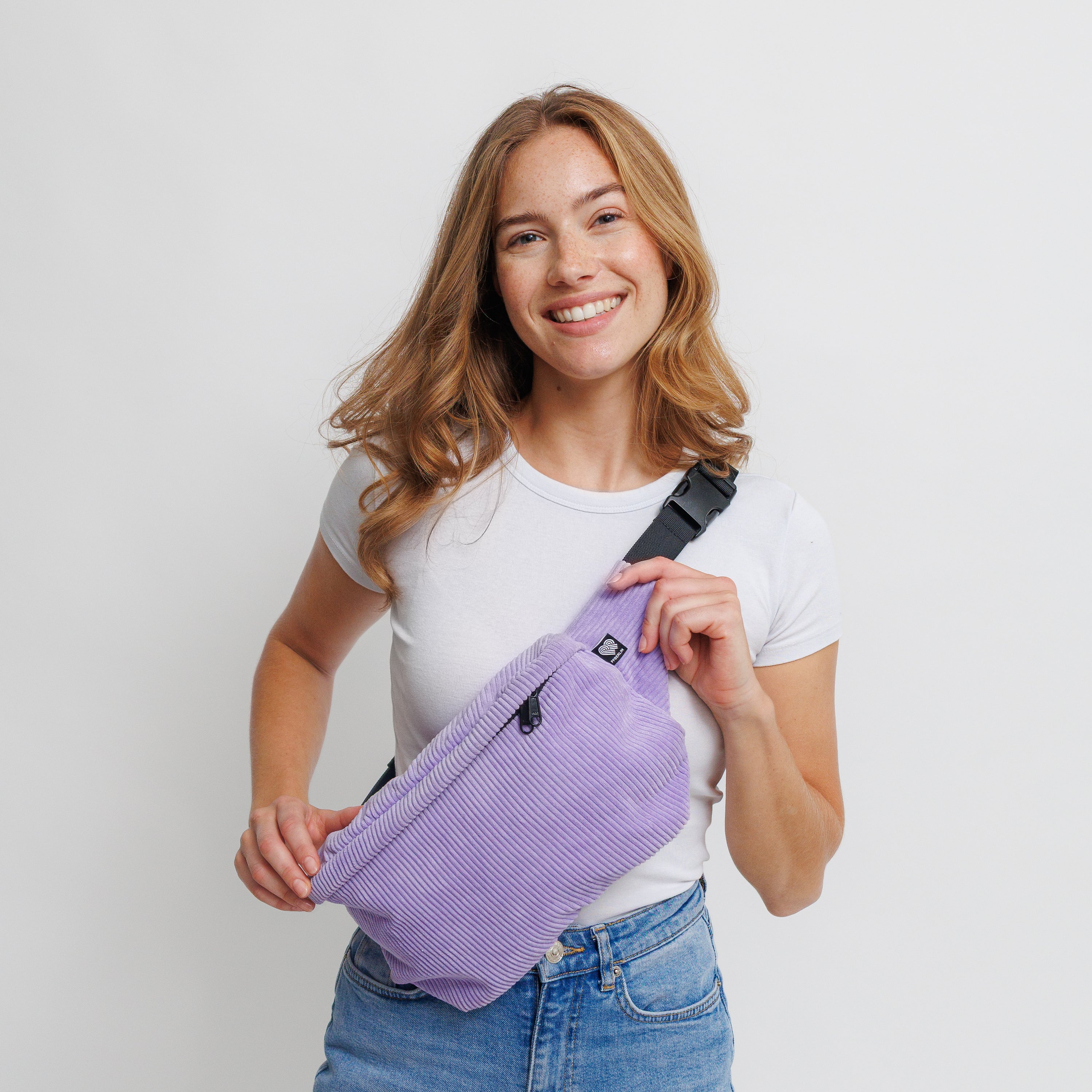 Bauchtasche groß, Cord flieder (2) #farbe_flieder