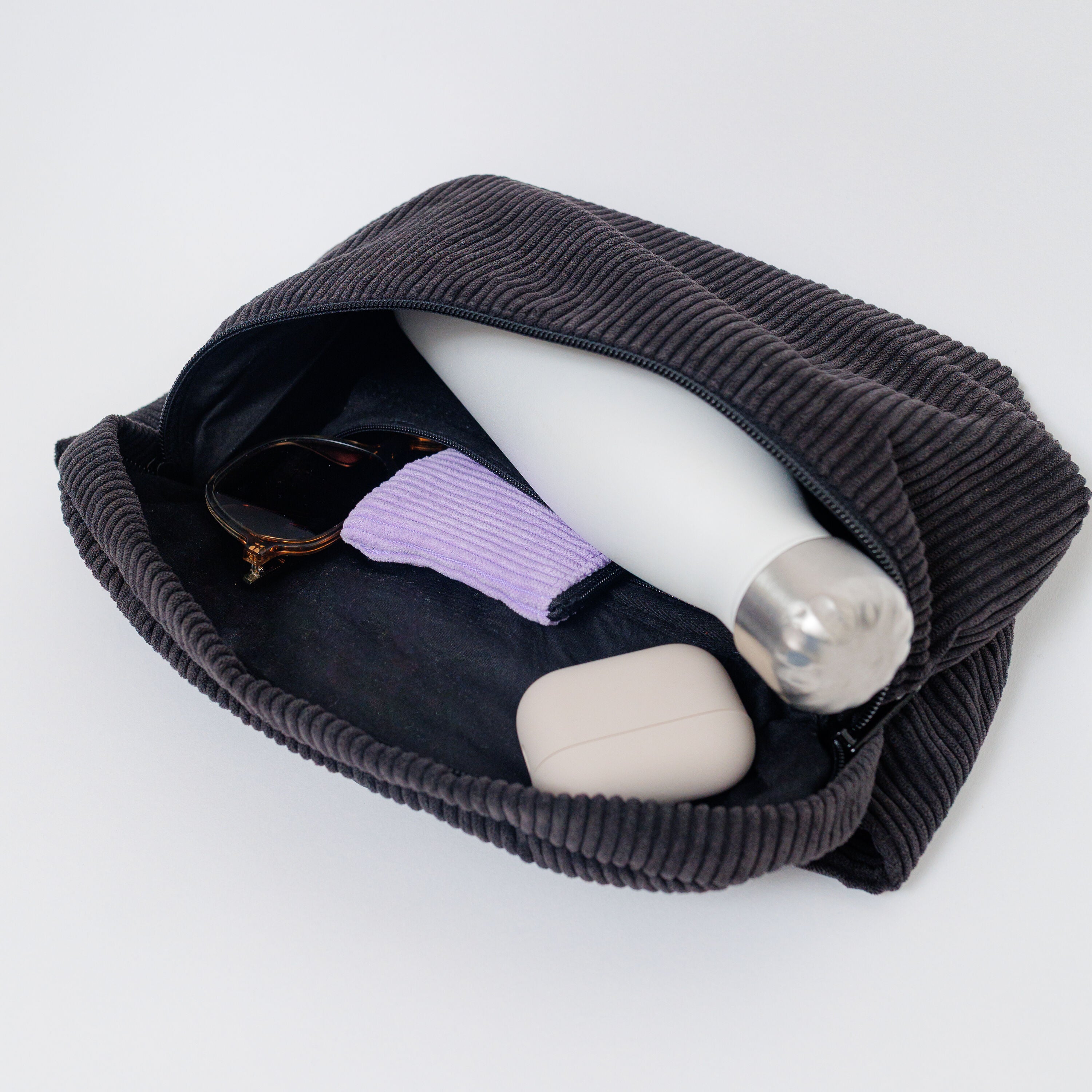 Bauchtasche groß, Cord schwarz (6) #farbe_schwarz