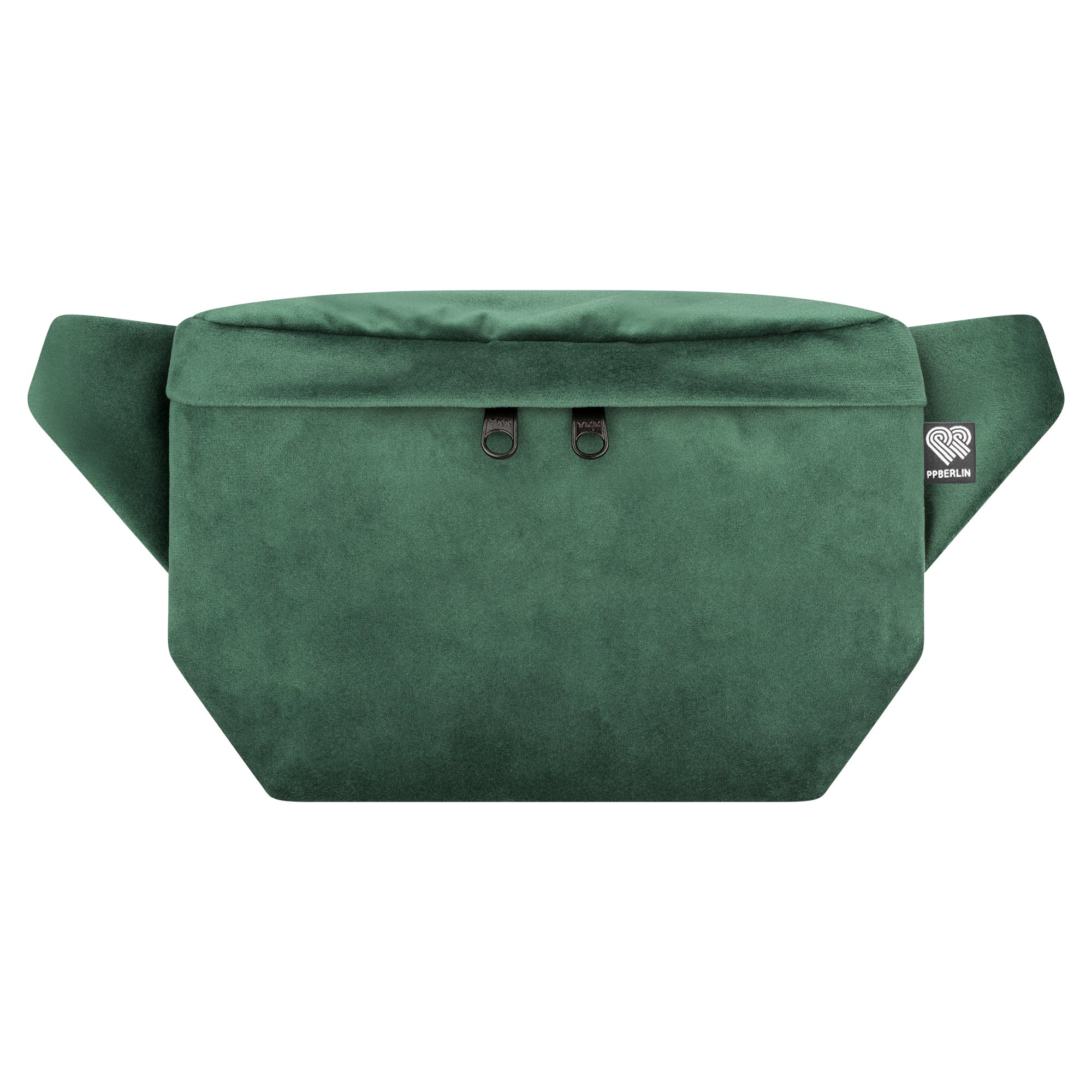 Bauchtasche eckig, Samt grün (0) #farbe_grün