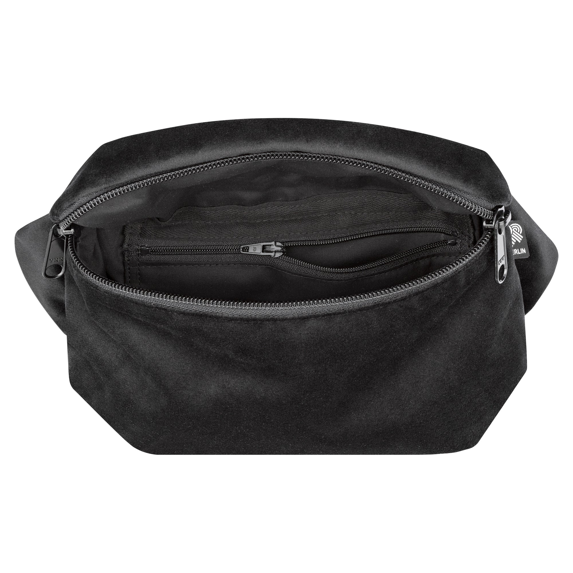 Bauchtasche eckig, Samt schwarz (2) #farbe_schwarz