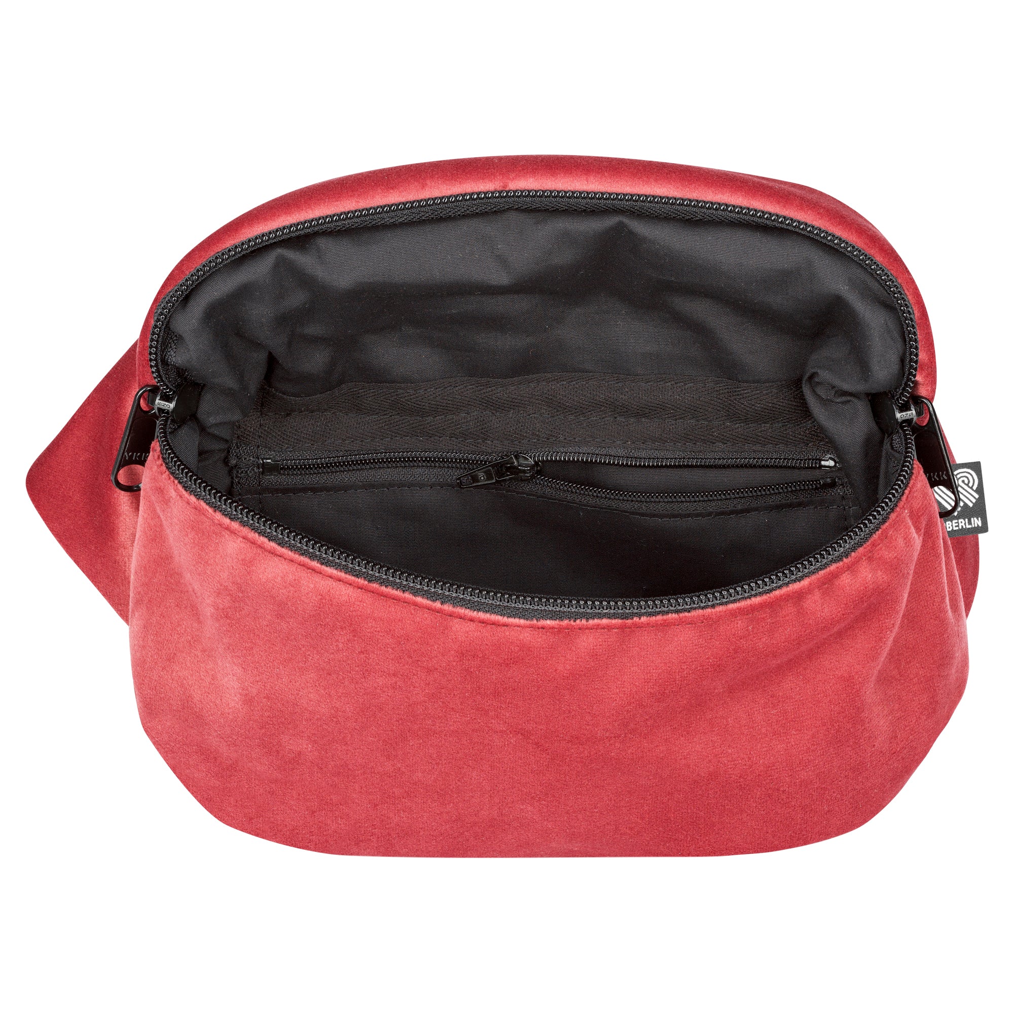 Bauchtasche eckig, Samt wildberry (2) #farbe_wildberry