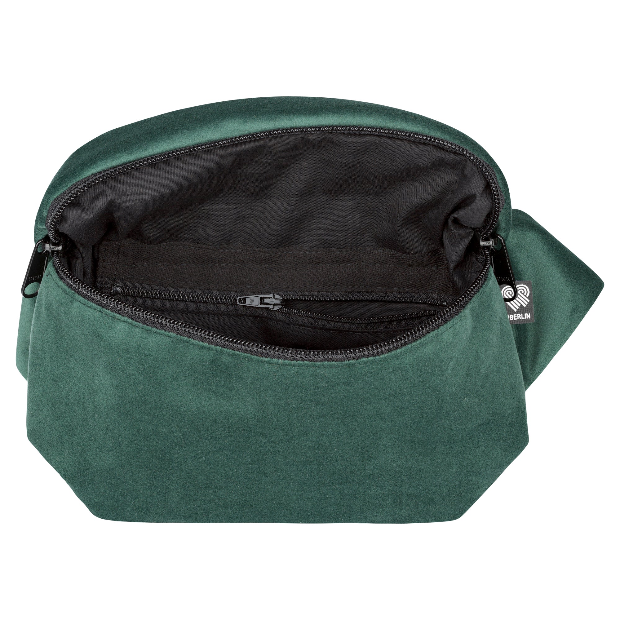 Bauchtasche eckig, Samt grün (2) #farbe_grün