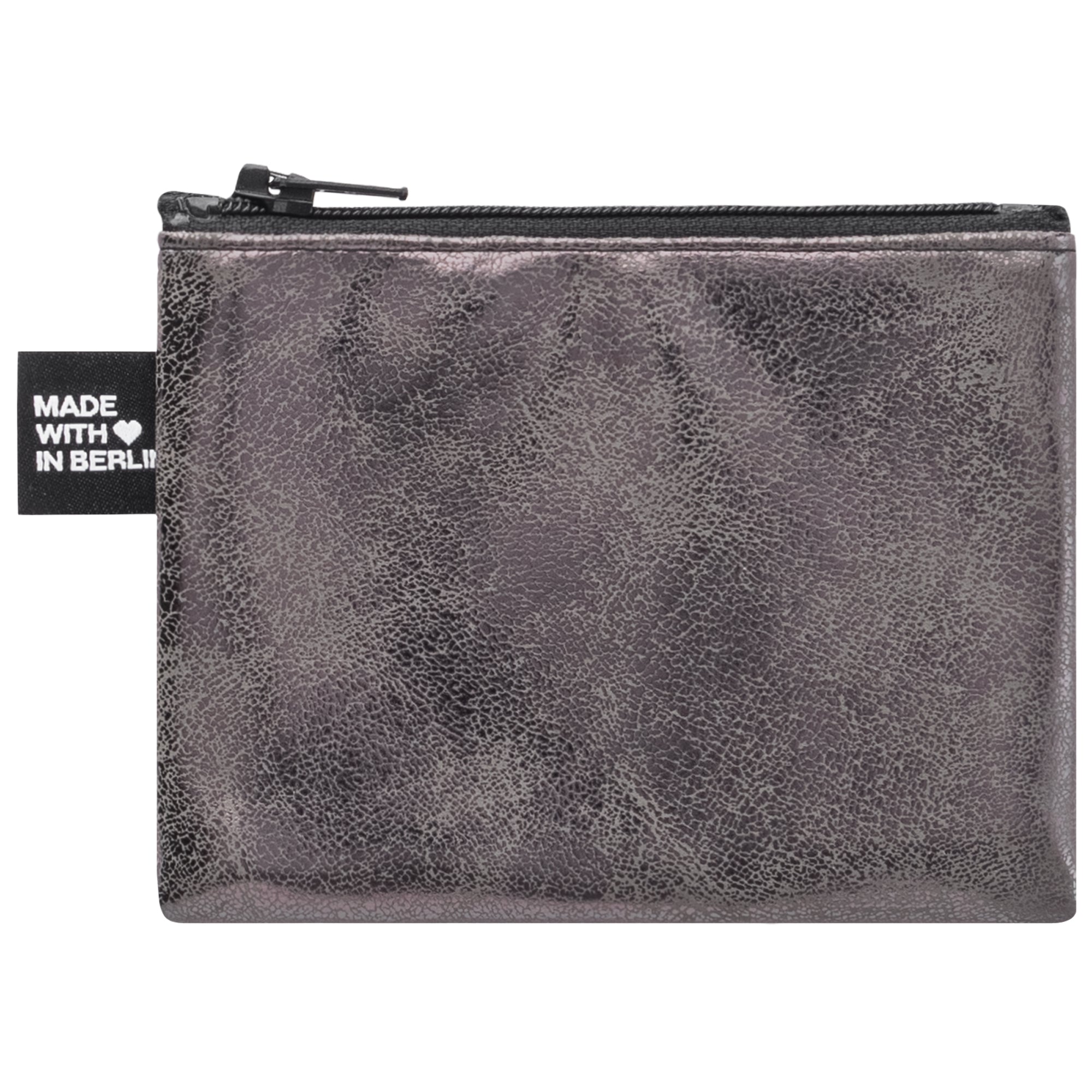 Etui klein, Kunstleder Glitter grau (1) #farbe_grau