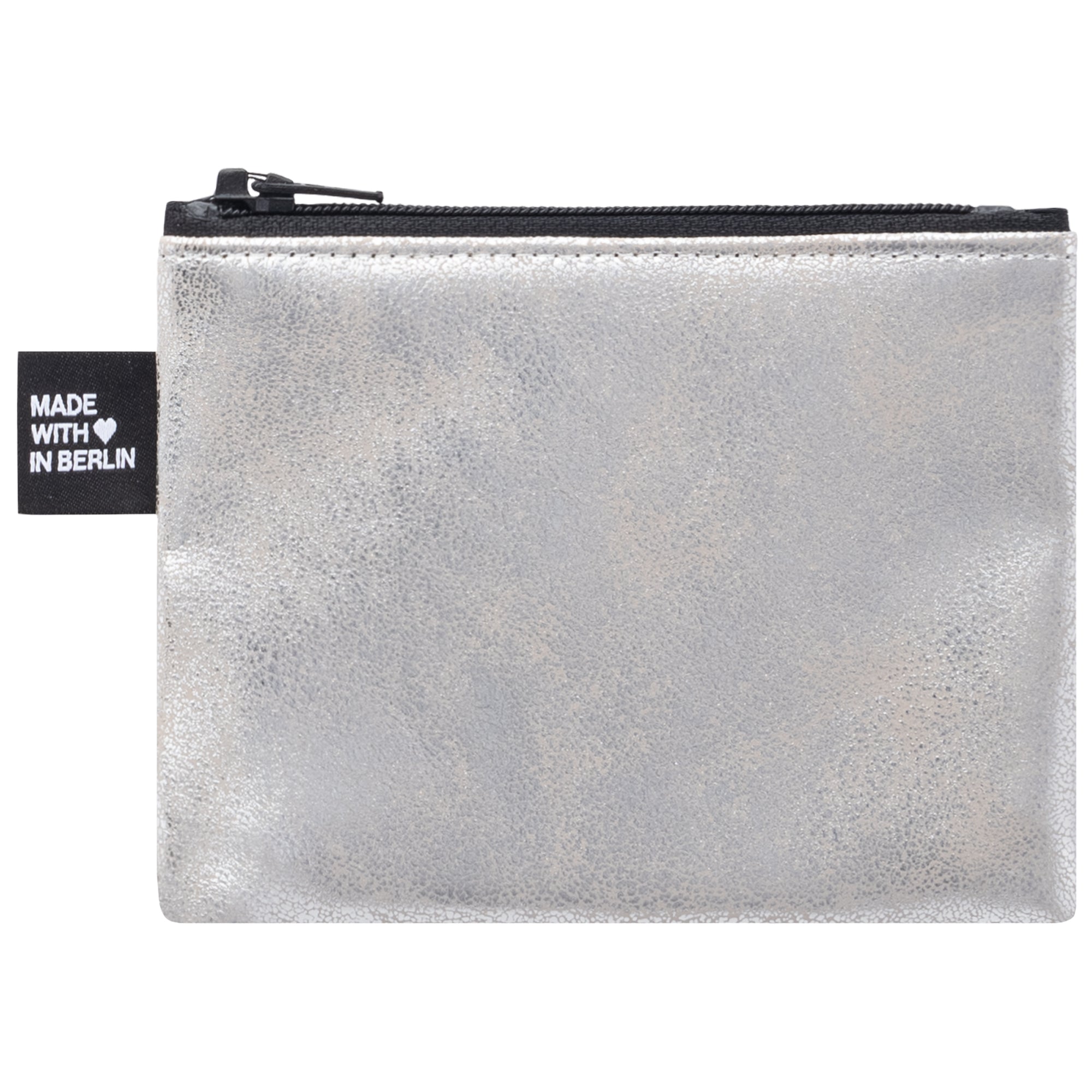 Etui klein, Kunstleder Glitter silber (1) #farbe_silber