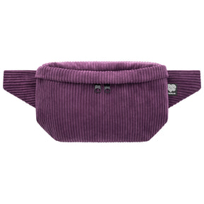 Bauchtasche eckig, Cord Aubergine