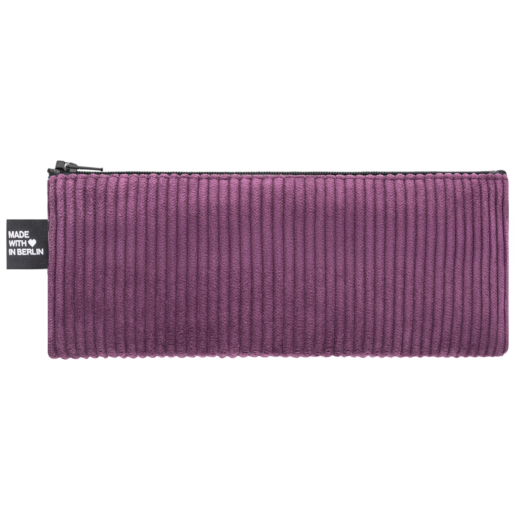 Etui lang, Cord Aubergine Rückseite (1) #farbe_Aubergine