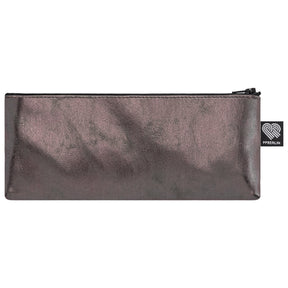 Etui lang, Kunstleder Glitter Grau Vorderseite (0) #farbe_grau