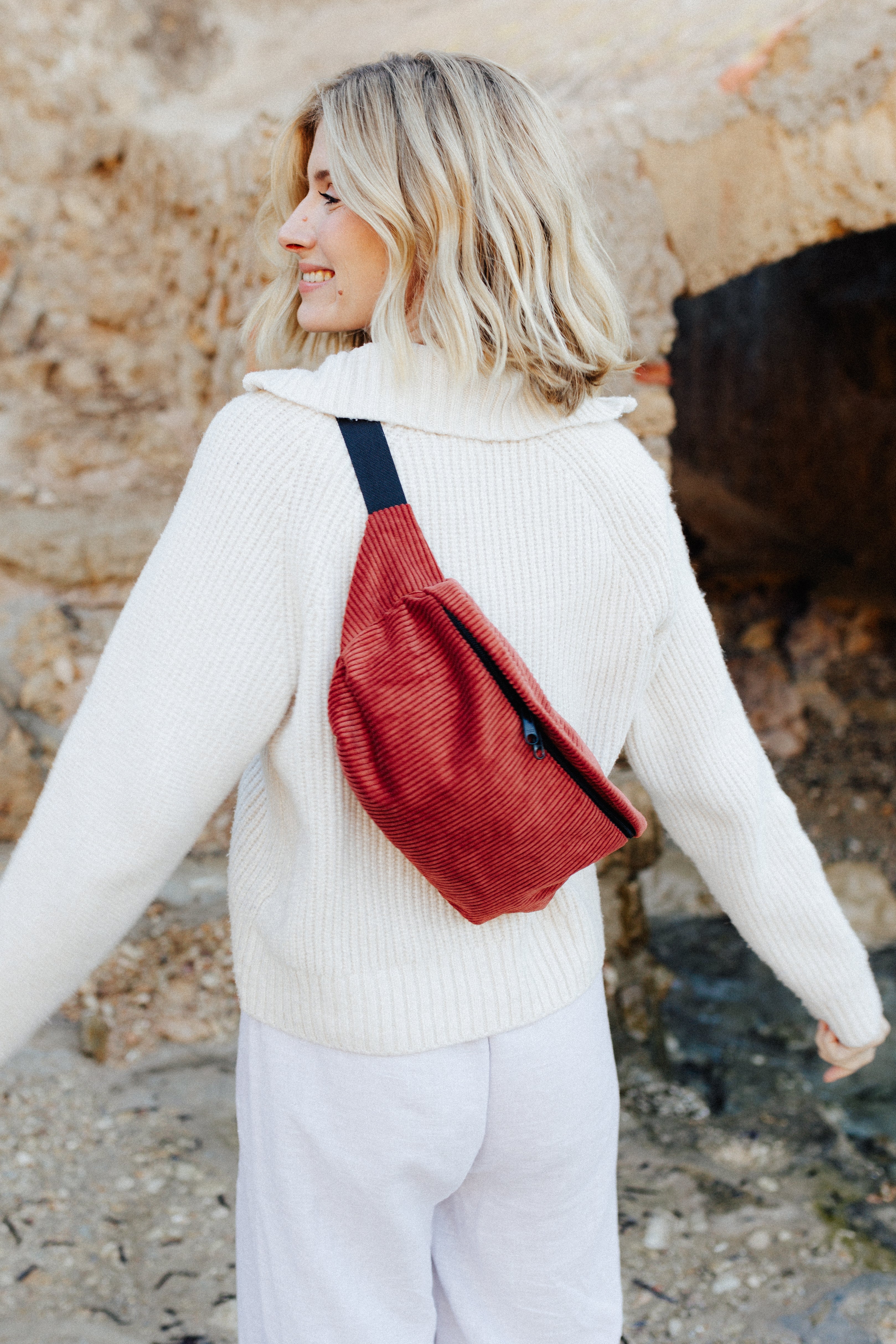 Bauchtasche groß, Cord blutorange (2) #farbe_blutorange