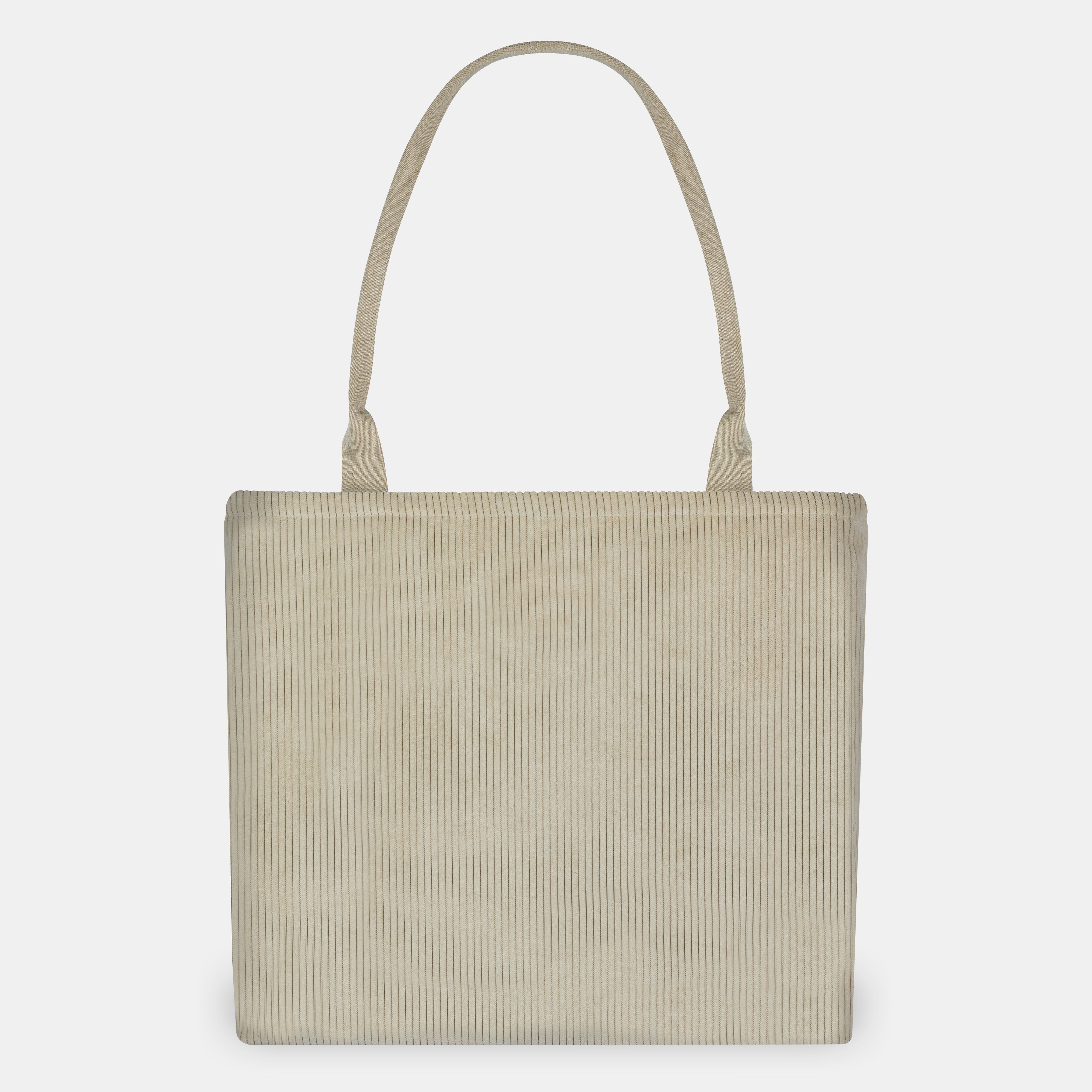 Shopperbag Cord Beige Rückansicht #farbe_Beige