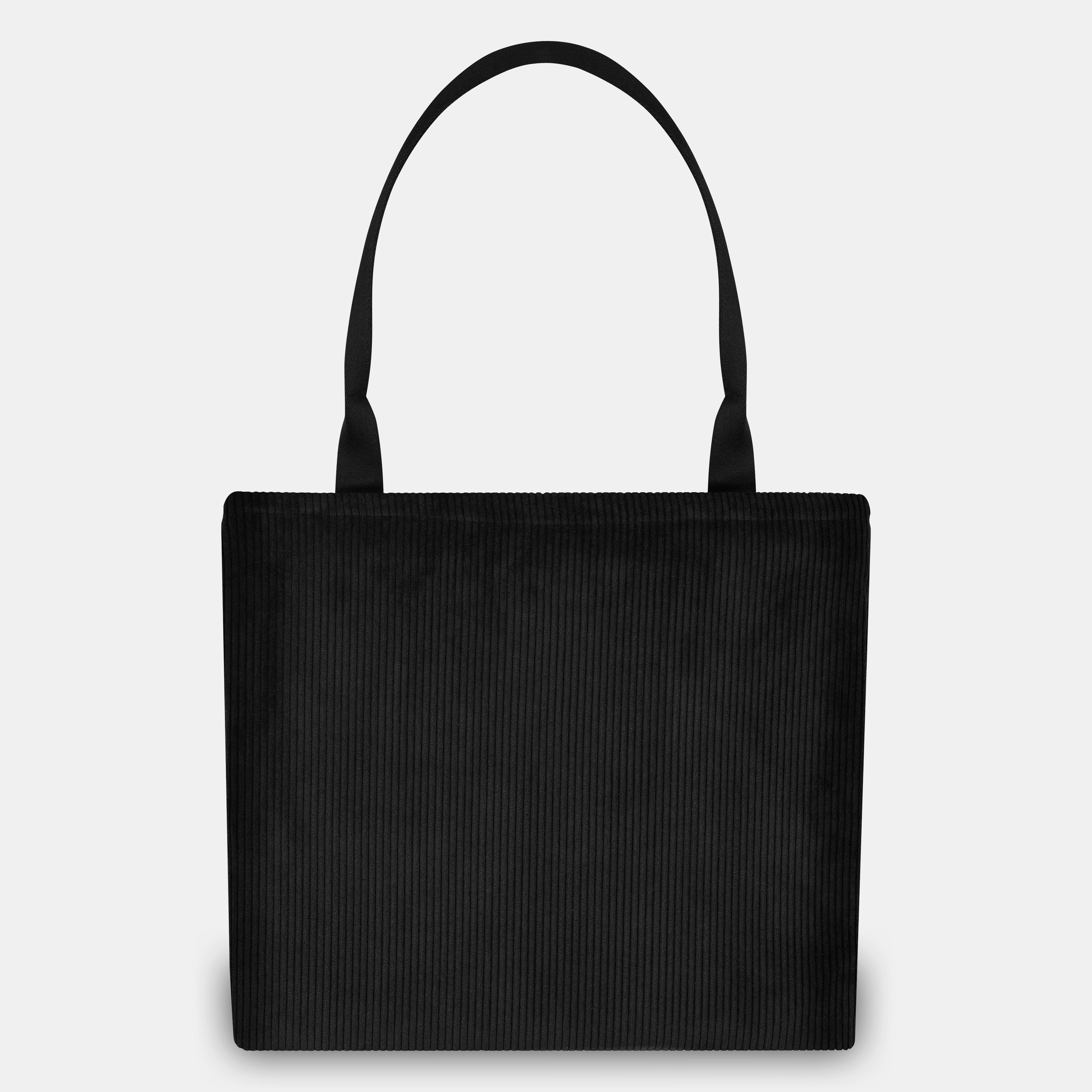 Shopperbag Cord Schwarz Rückansicht (1) #farbe_Schwarz