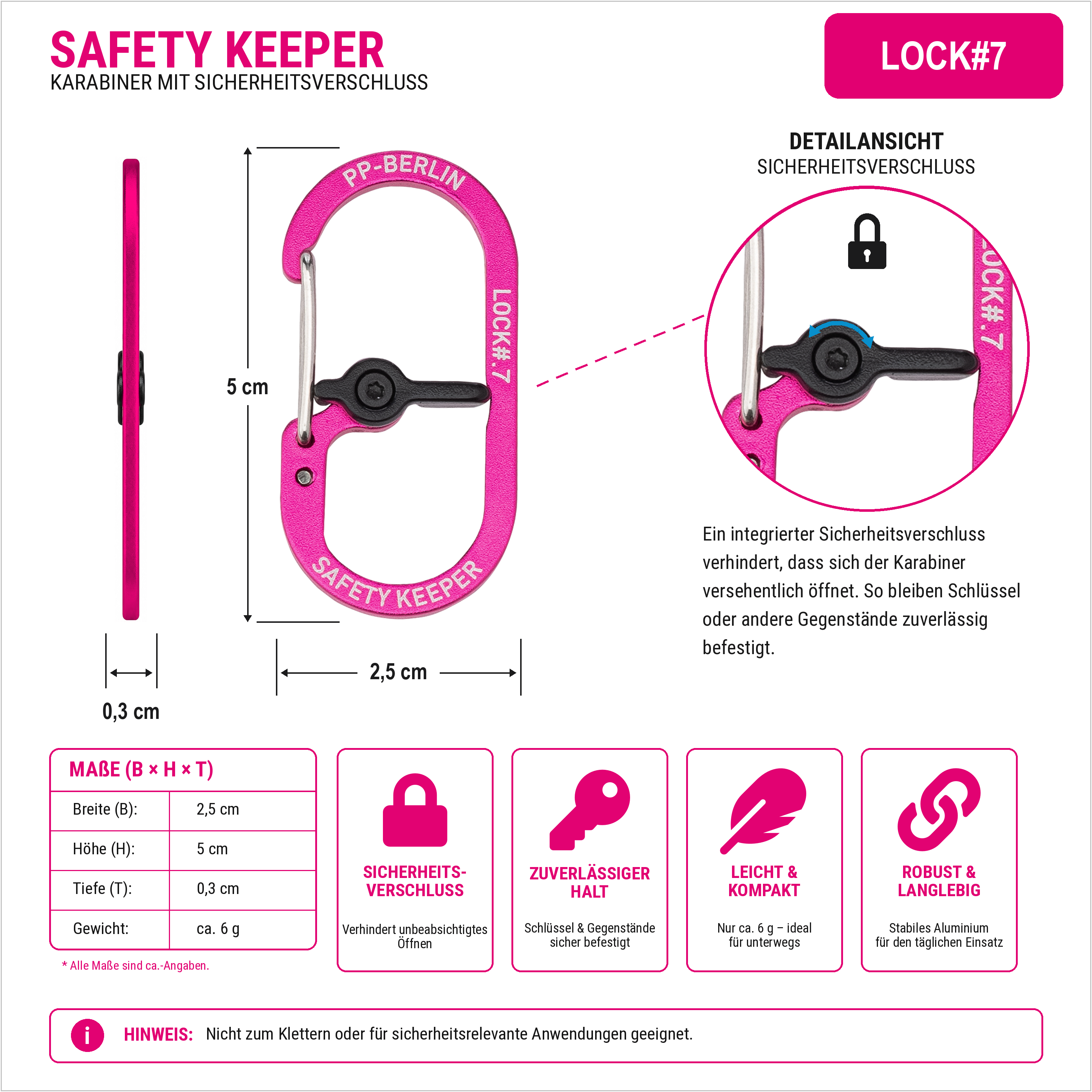 Safety Keeper PP-Berlin Pink Technische Zeichnung  (3) #farbe_Pink 